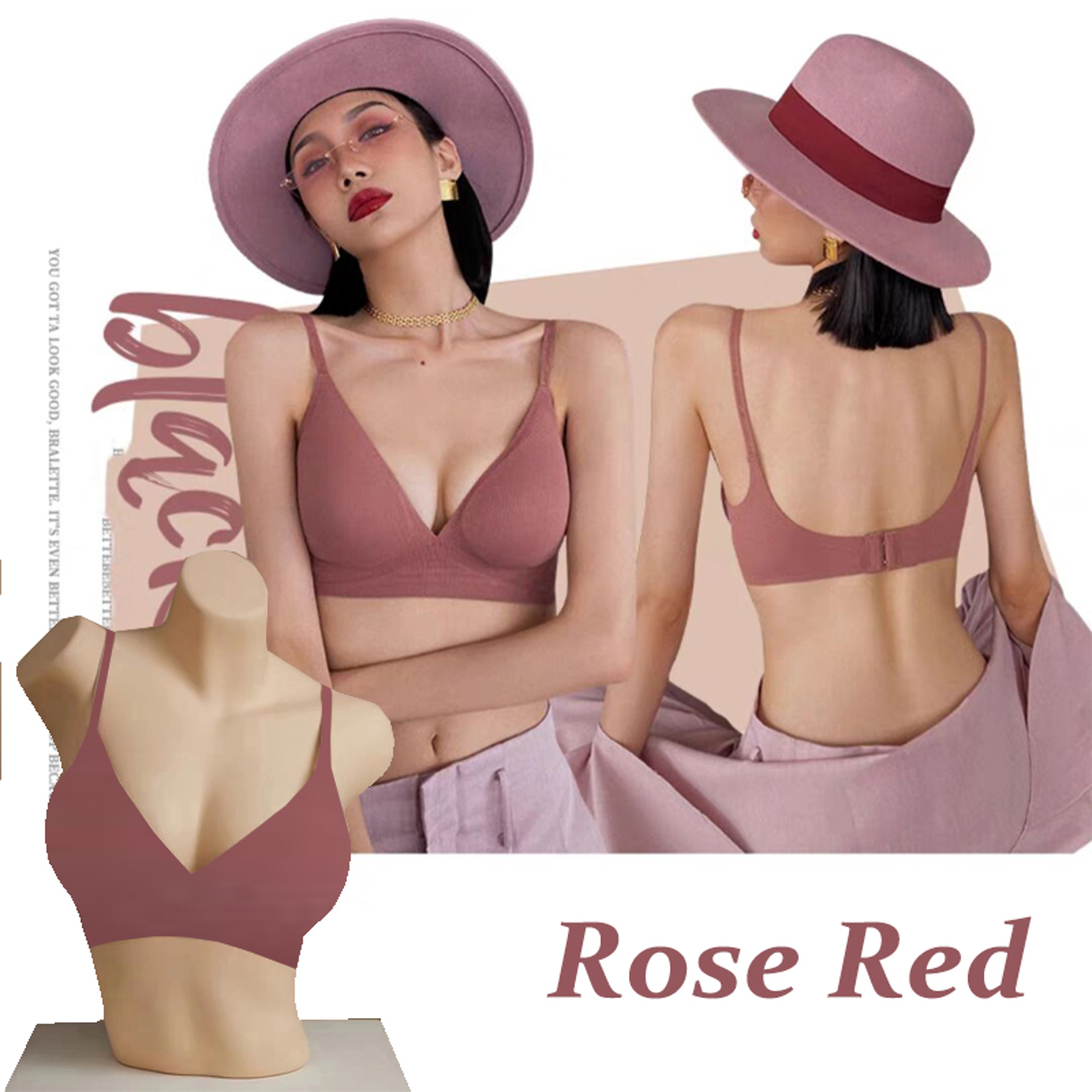 Women Sexy Seamless Bras Deep V Neck Bralette Sexy Lingerie Letter Strap Tops Push Up Underwear Wir 5