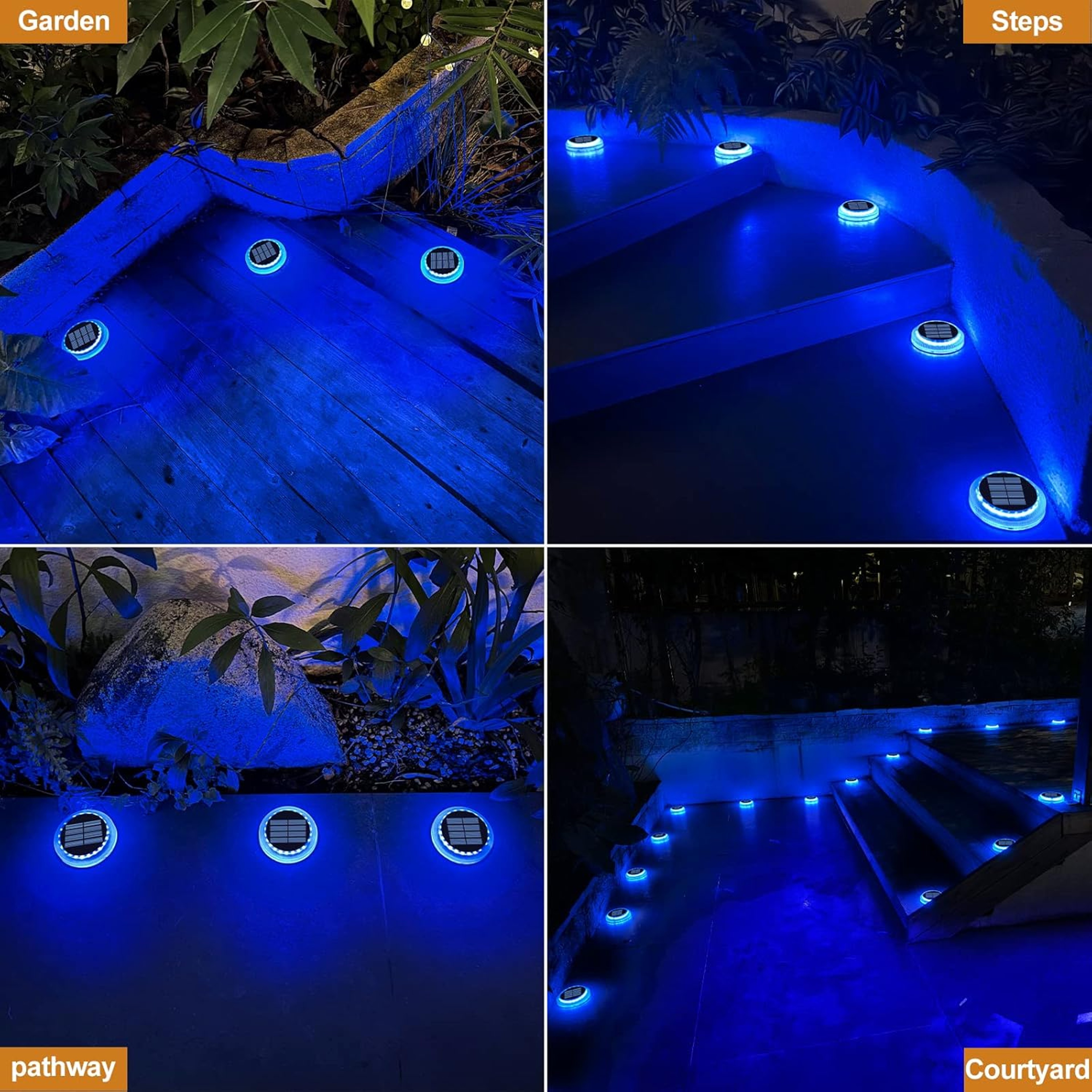 Waterproof Solar LED Deck Lights Outdoor IP68 Step Lighting for Stairs, Fence, Garden, Patio, Pathway, Wall Yard – view 6