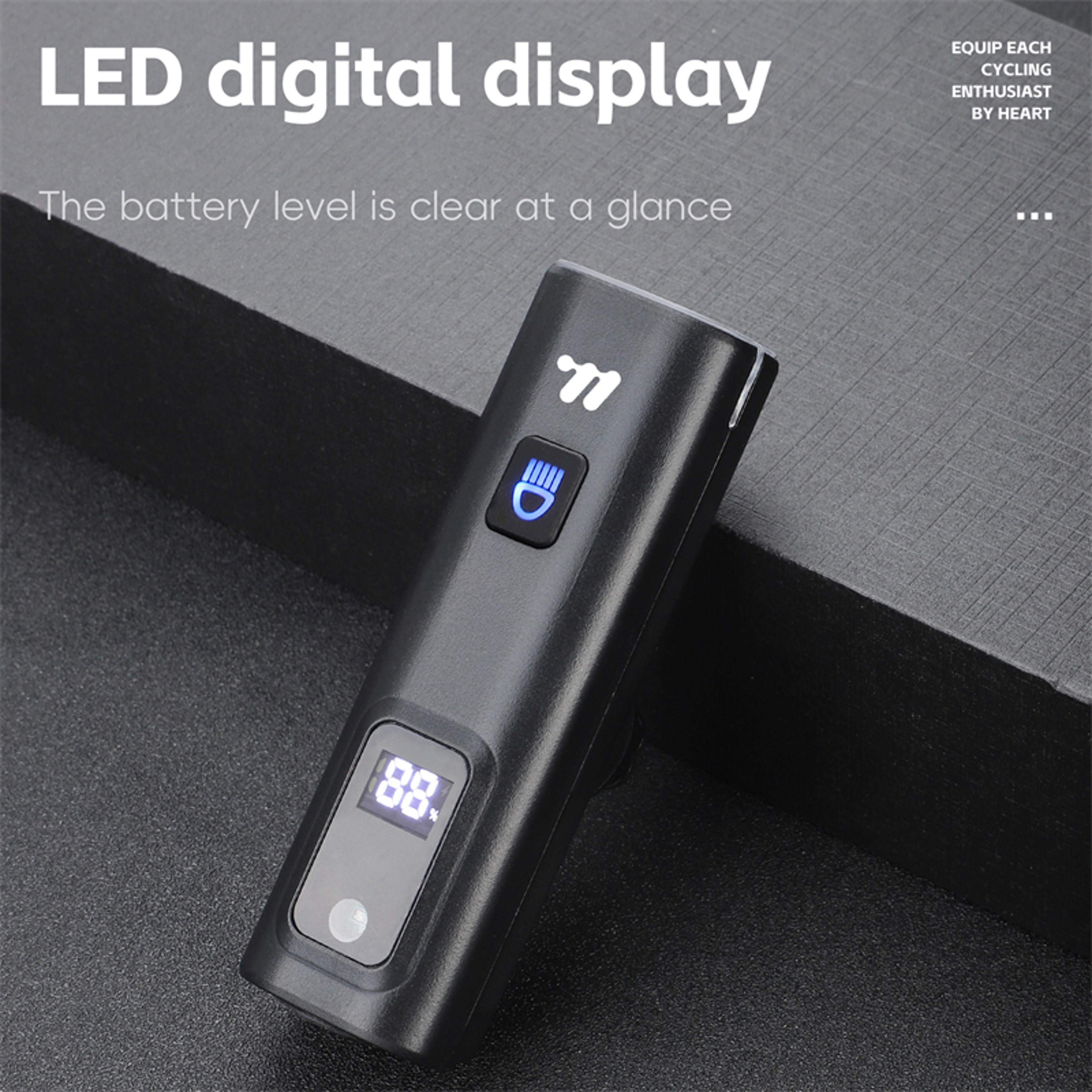 Biking Bike Front Light, Intelligent Light Sensing Cycling Flashlight, Quick Release, USB Rechargeable, Waterproof – view 2