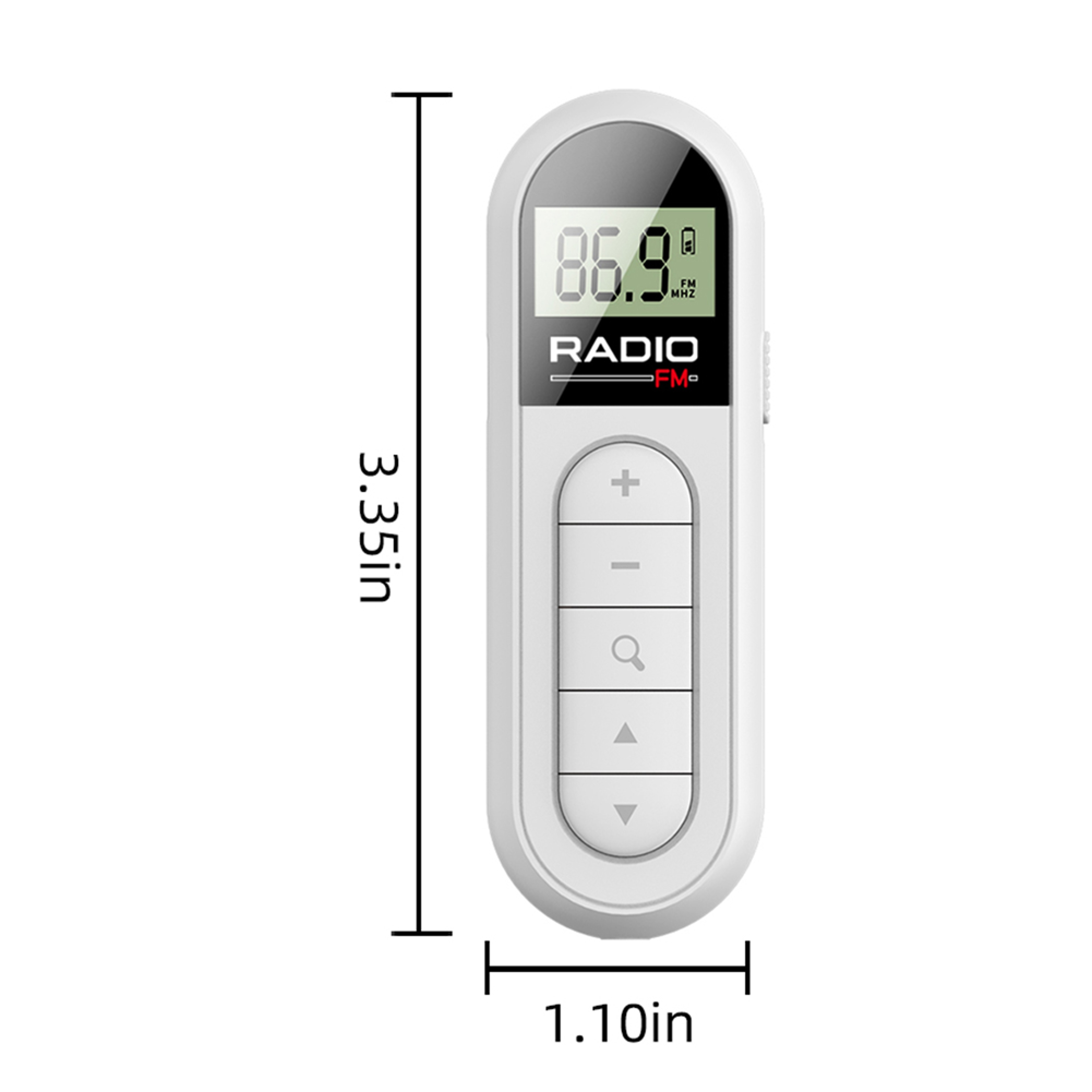 Mini FM Radio Backlight LCD Pocket Clip Radio with Headphones, Lightweight Personal Walkman for Walk, Run, Travel – view 6