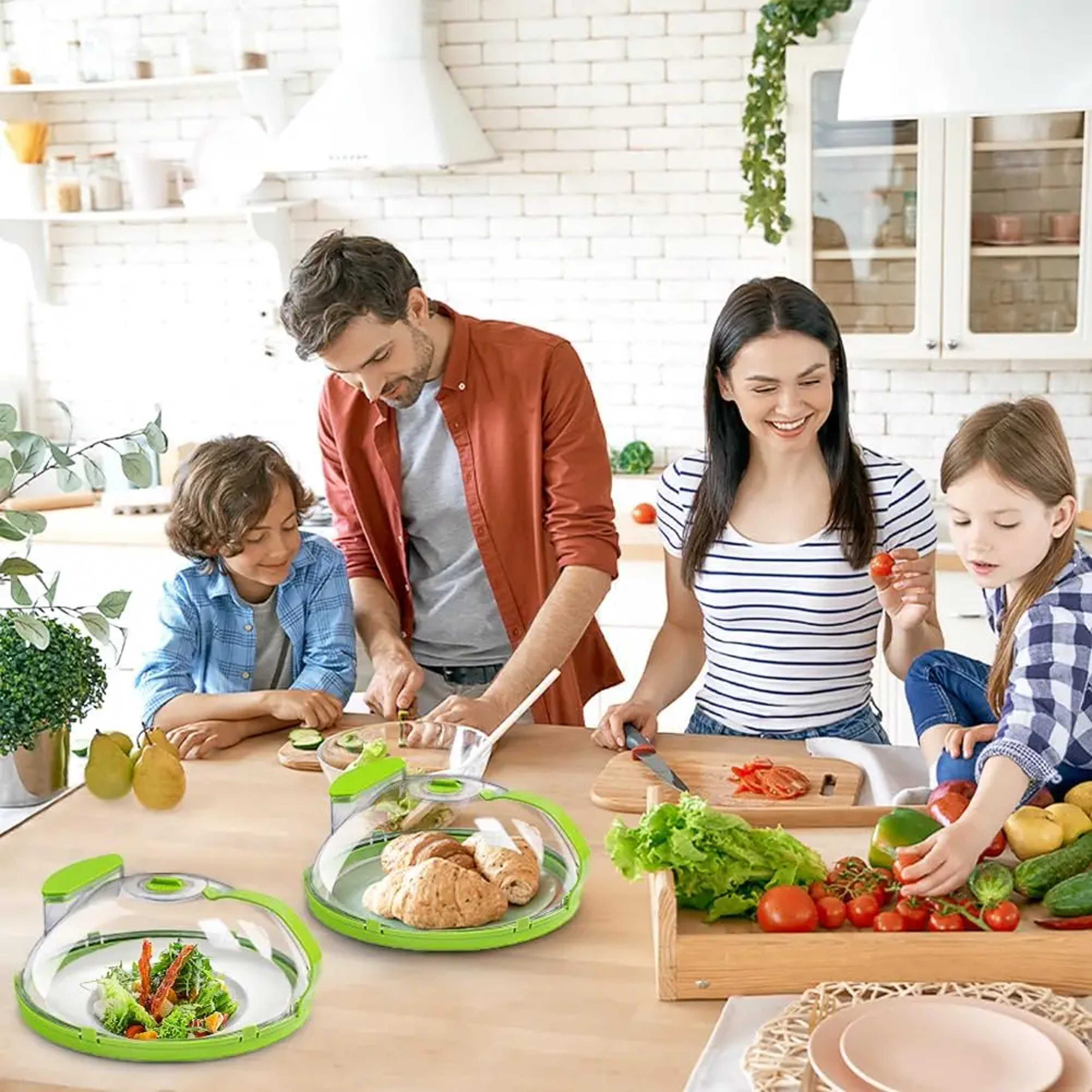 Microwave Cover for Food Clear Microwave Splatter Cover with Water Steamer and Handle & Plate Covers Kitchen Gadgets – view 4