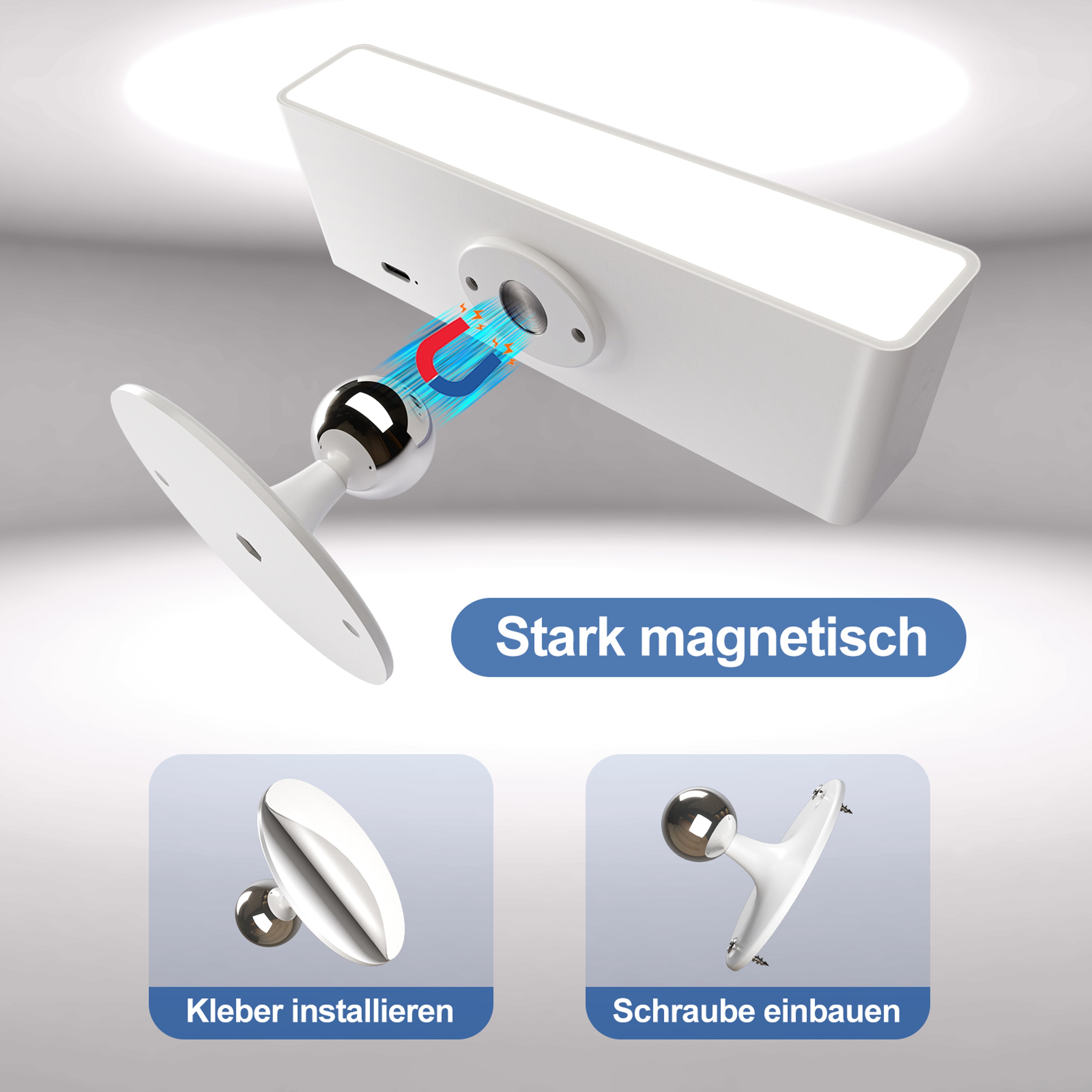 Dimmable Wall Sconce Magnetic Led Wall Lights With Rotation Christmas Room Decoration Book Table La 3