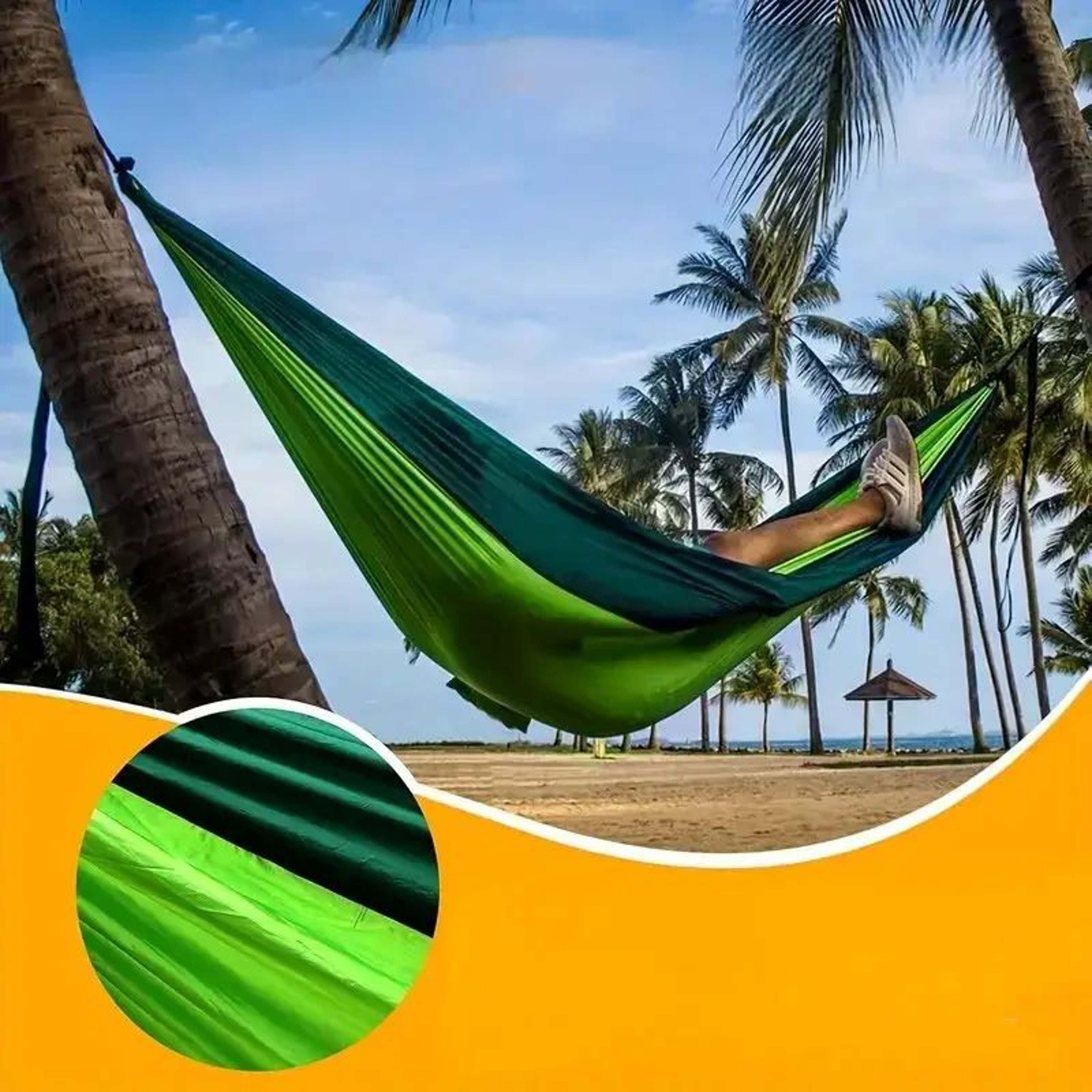 Portable Camping Hammock for AntiRollover Double Hammock for Beach Backyard Hiking – view 1