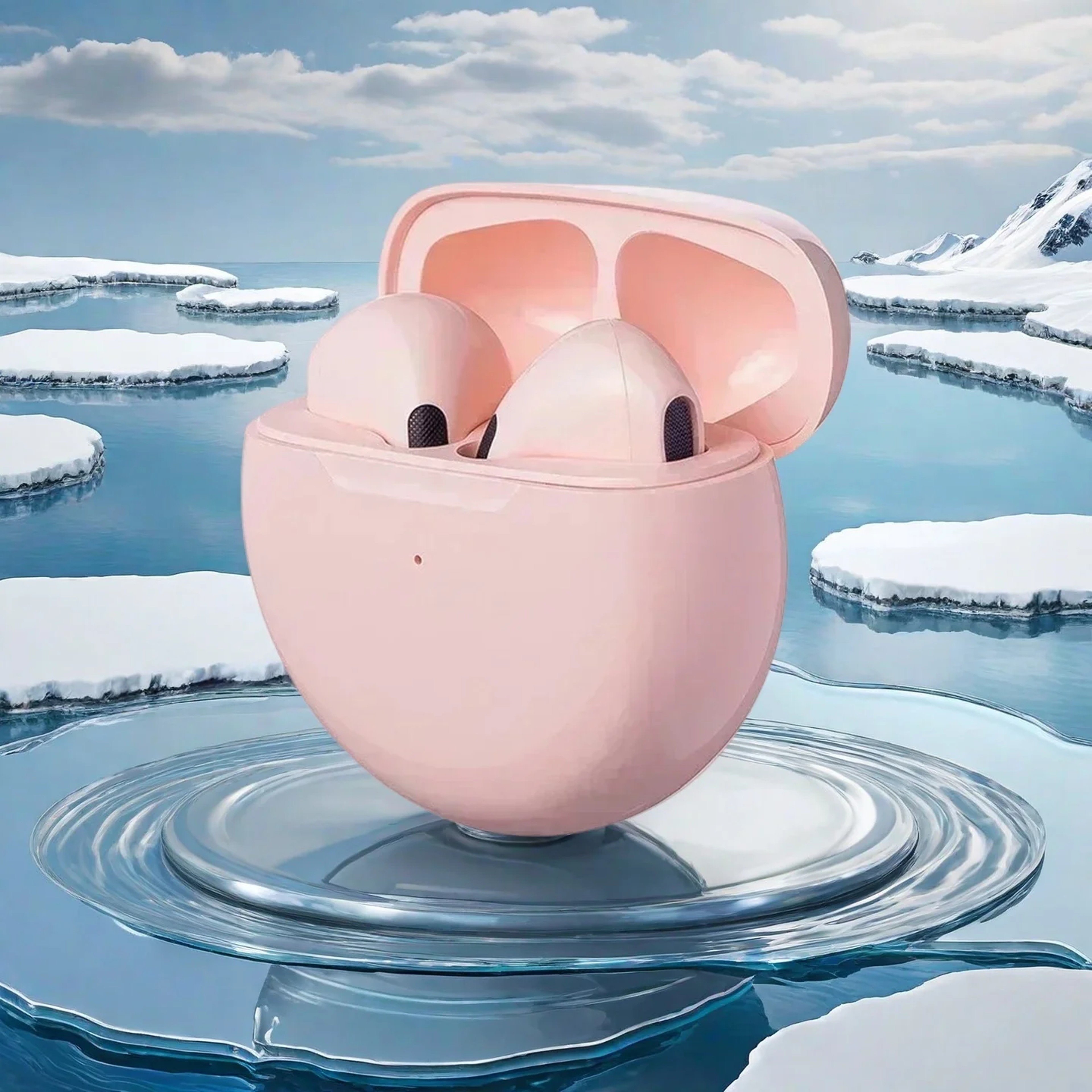 Wireless Earbuds with Mic and LED Charging Case – view 2
