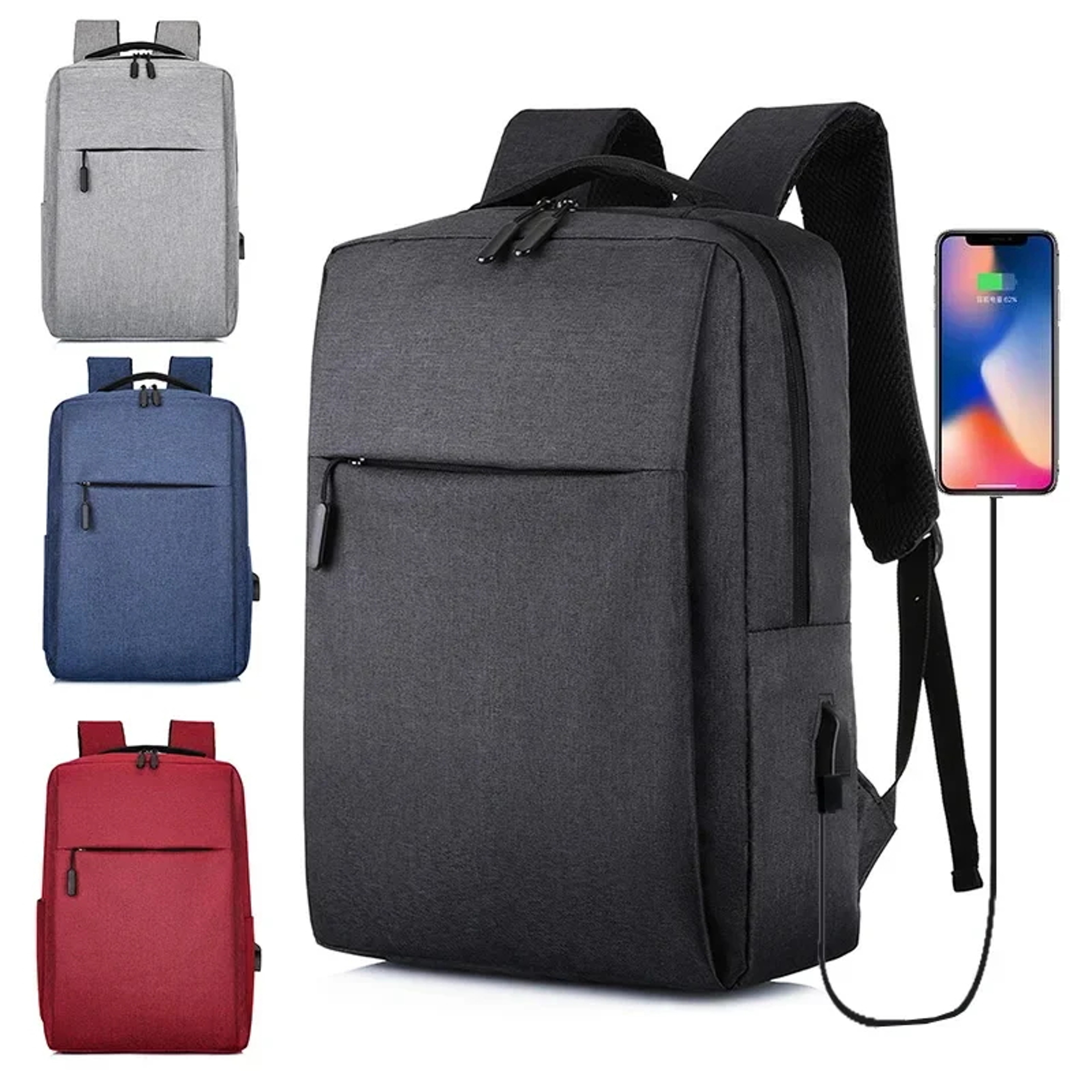 Slim Waterproof Laptop Backpack With USB Port For Work Travel And School 0