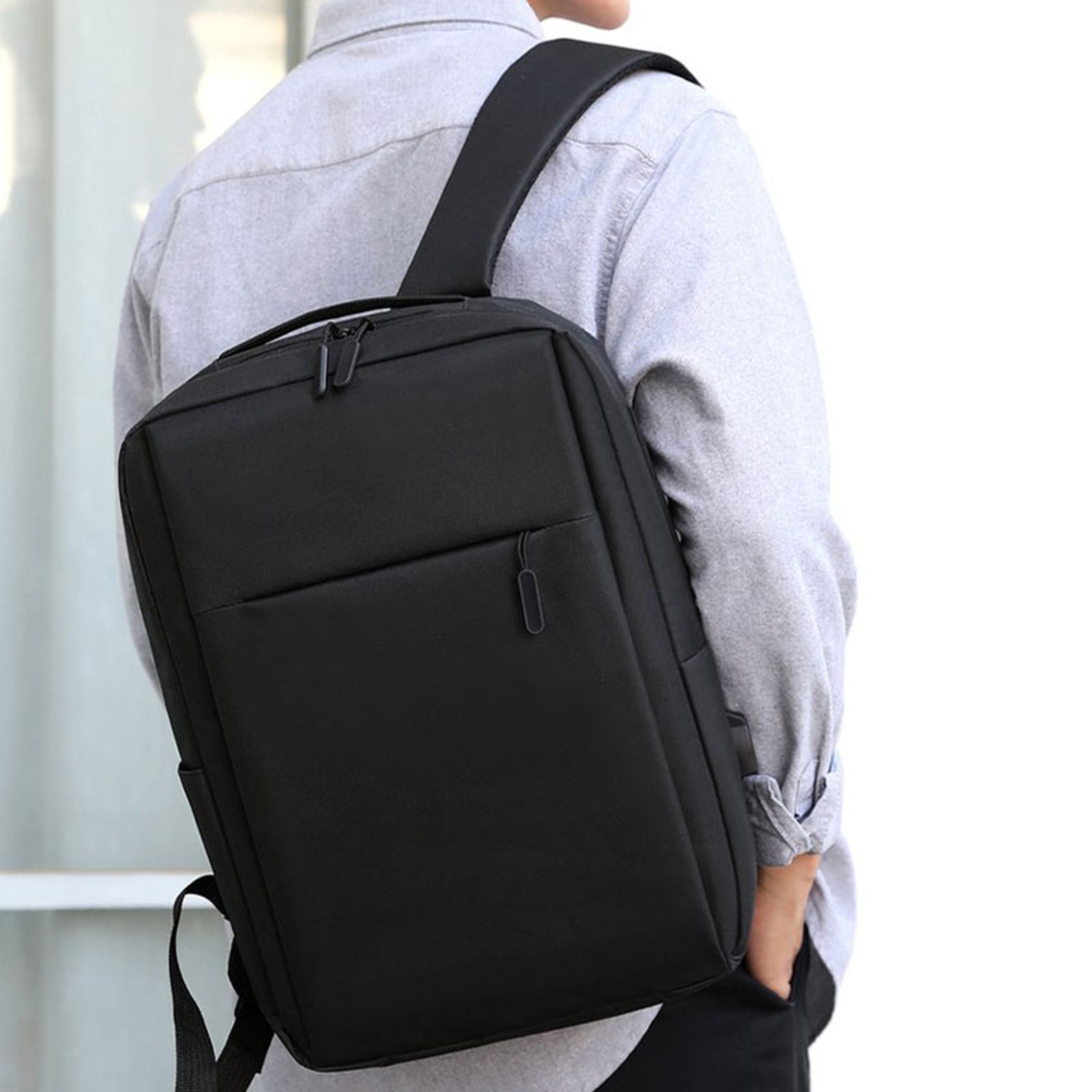 Slim Waterproof Laptop Backpack With USB Port For Work Travel And School 3