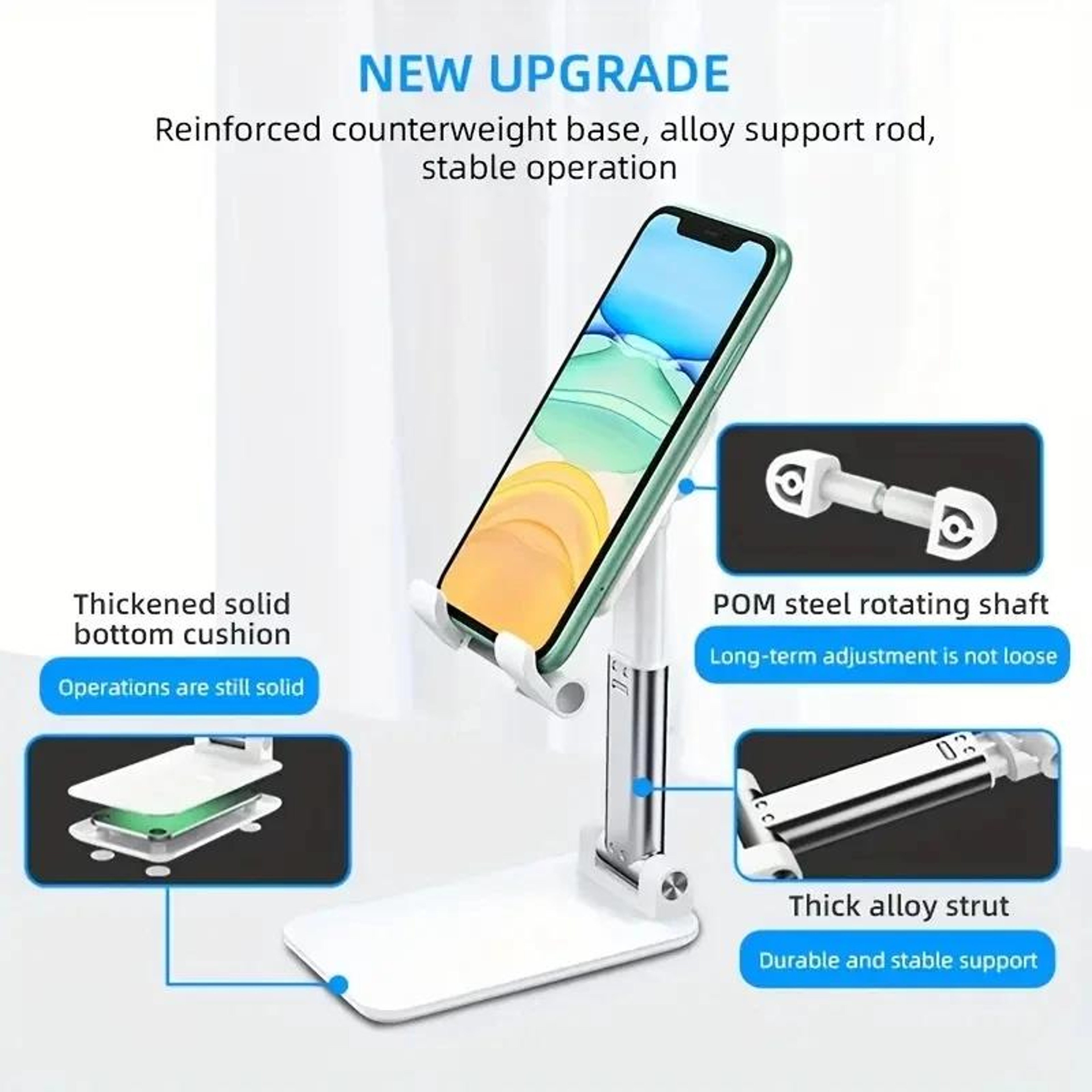Adjustable Foldable Phone Stand for Desk Multi Angle Portable Tablet Holder – view 3