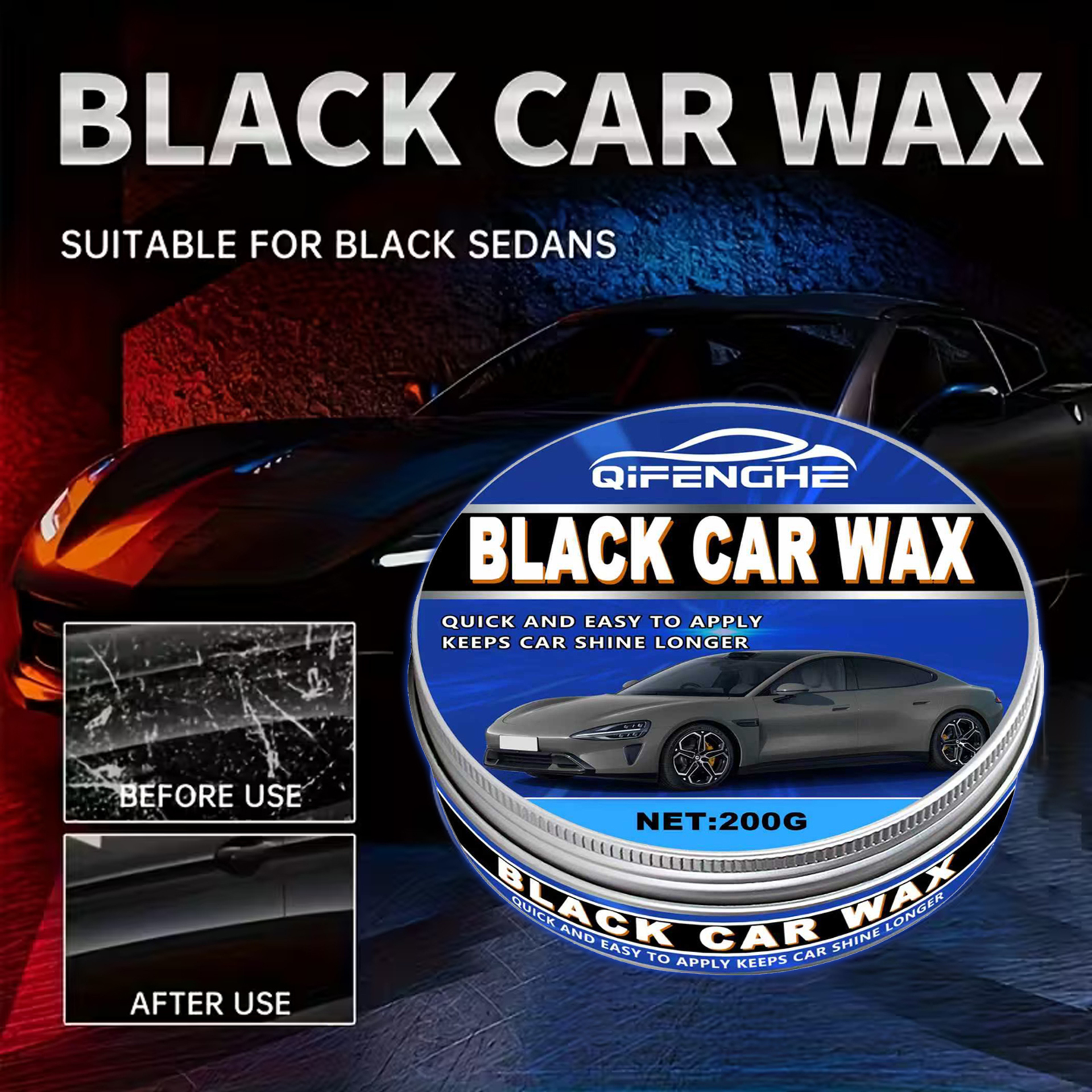 Ultimate Black Car Wax & Scratch Remover Deep Gloss Crystal Coating – view 3