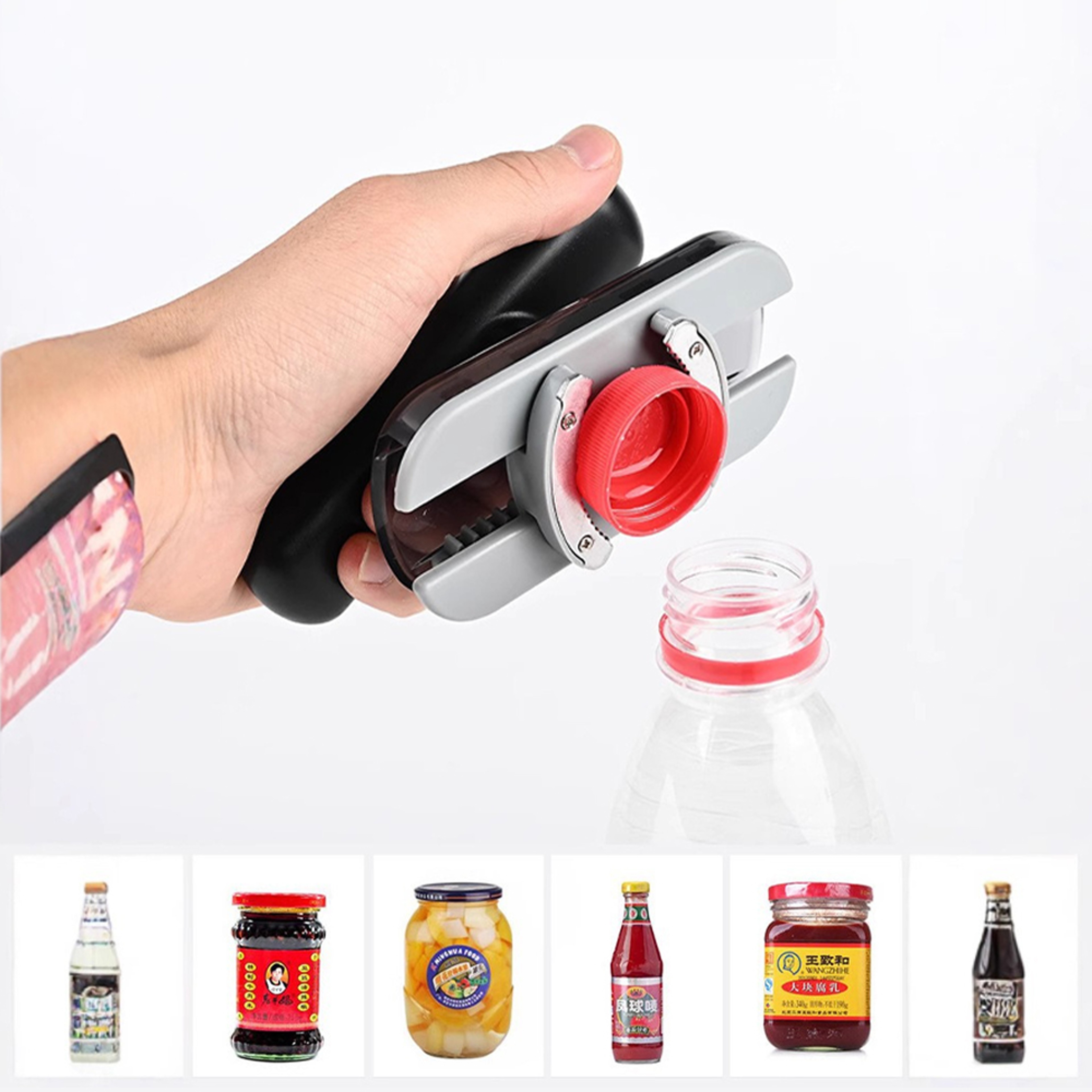 Adjustable Stainless Steel Jar Opener for Weak Hands – view 1