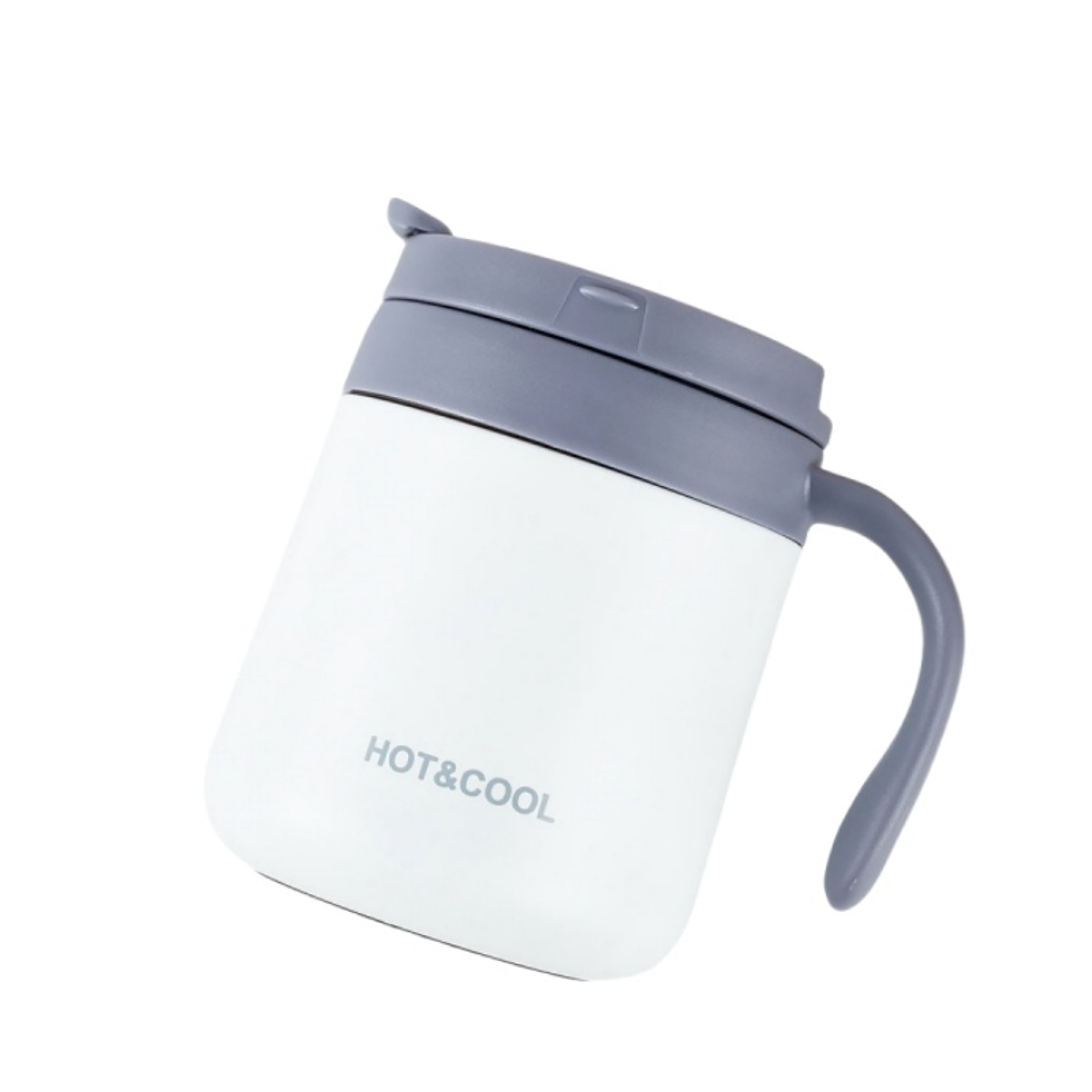 Insulated Stainless Steel Coffee Mug with Handle Wide Mouth Office Travel Cup – view 10