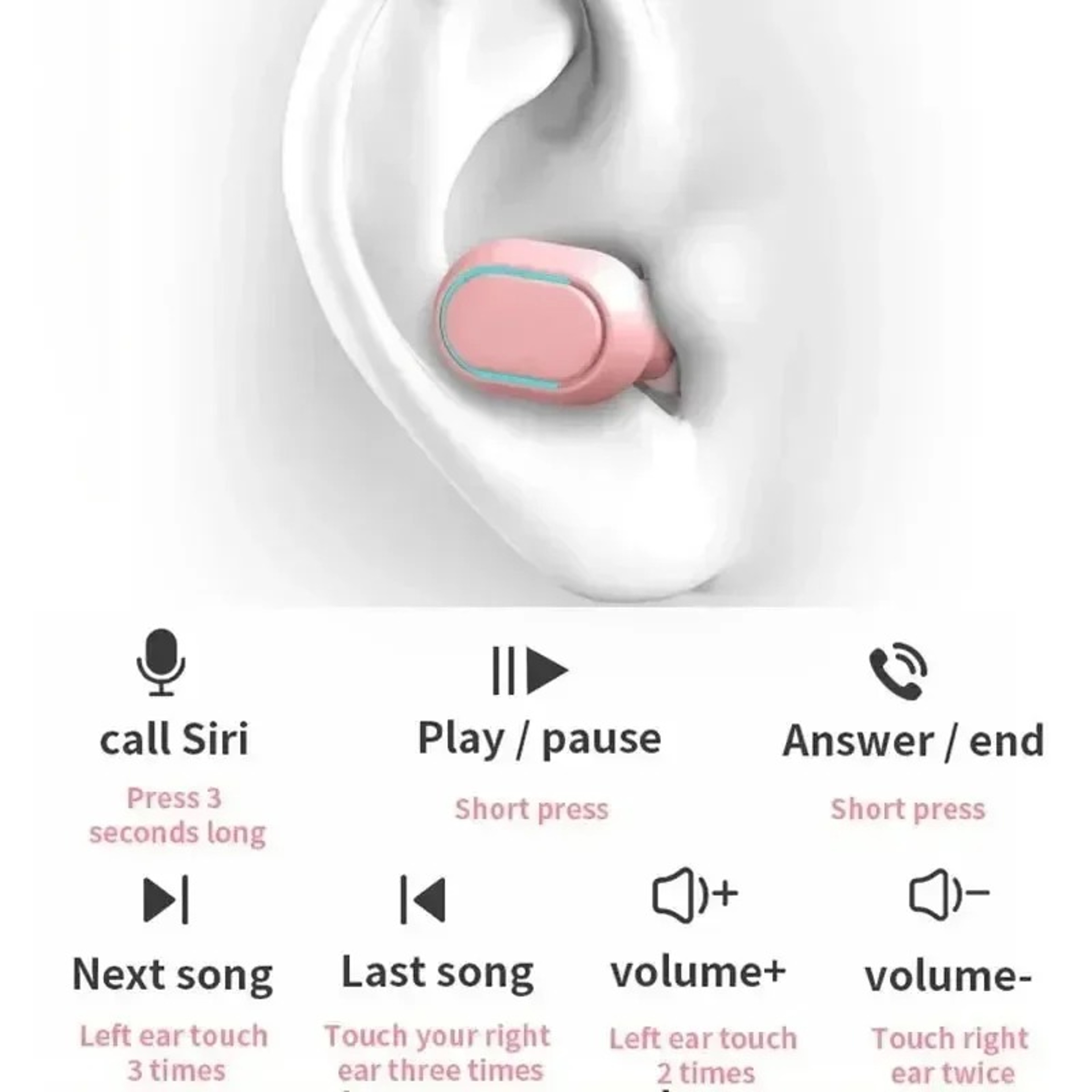 Premium Waterproof Wireless Sports Headphones High Fidelity Audio & Ergonomic Secure Fit – view 6