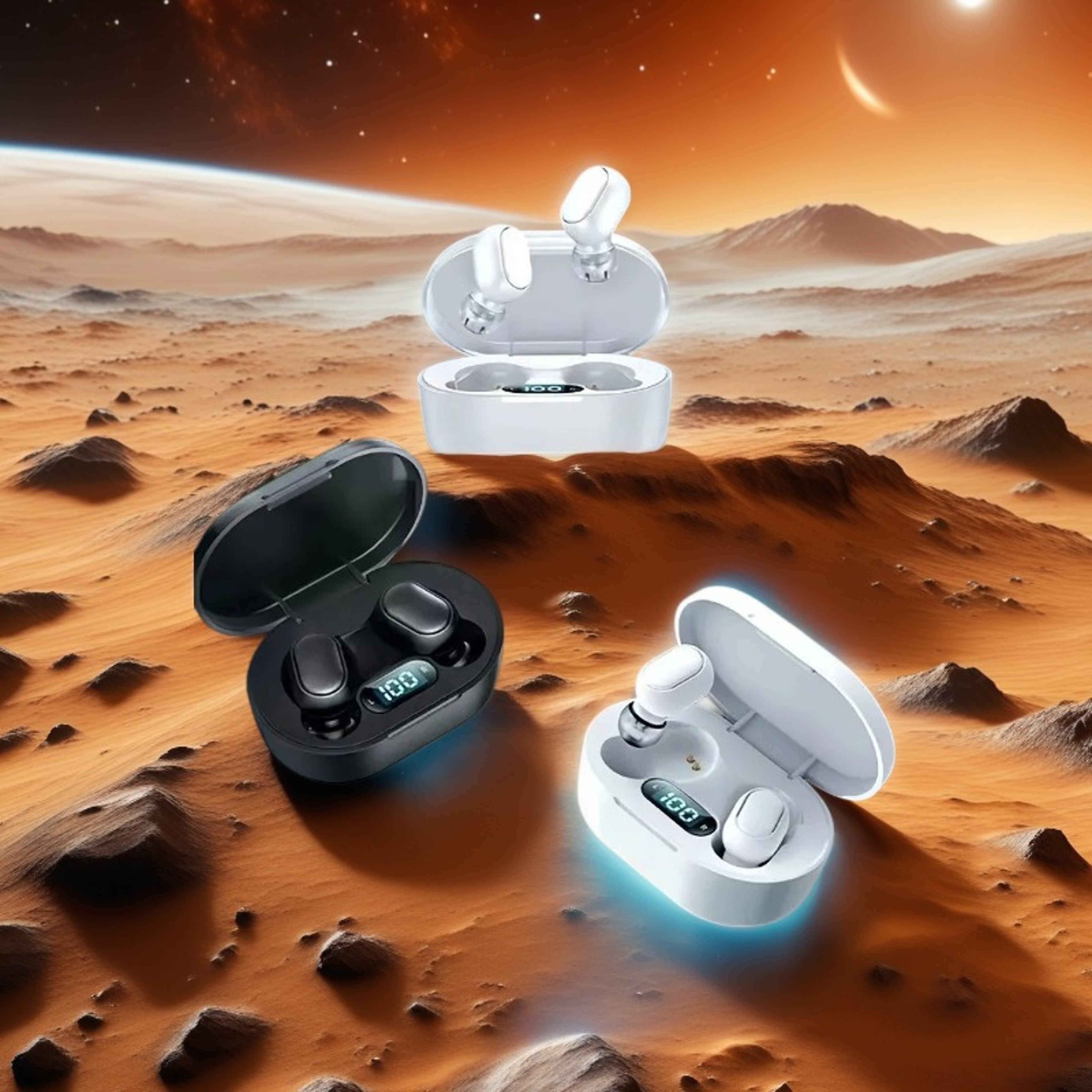 True Wireless Earbuds HiFi Stereo Sports Headphones with LED Battery Display – view 1