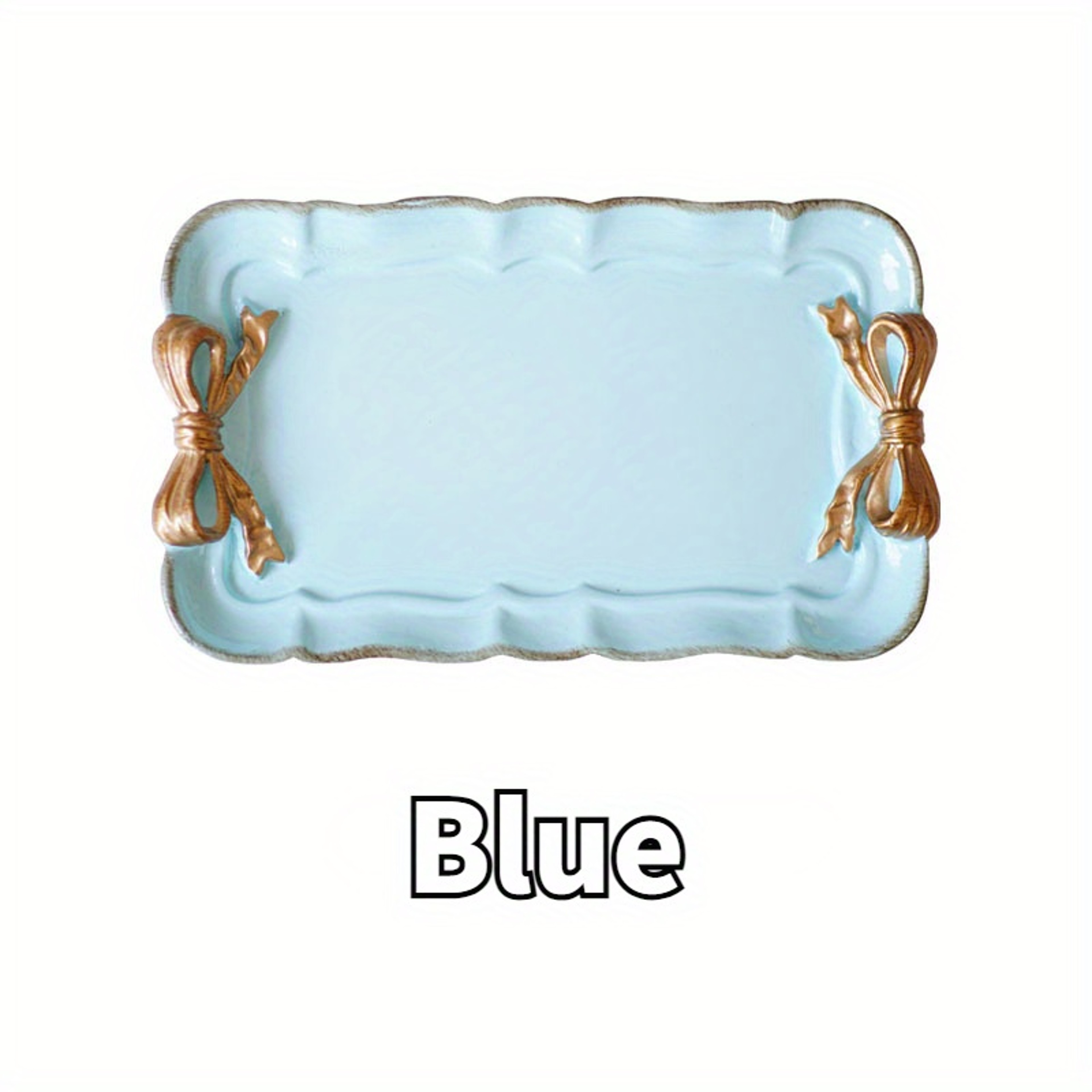 Vintage Bowknot Resin Decorative Tray  Jewelry Organizer 6