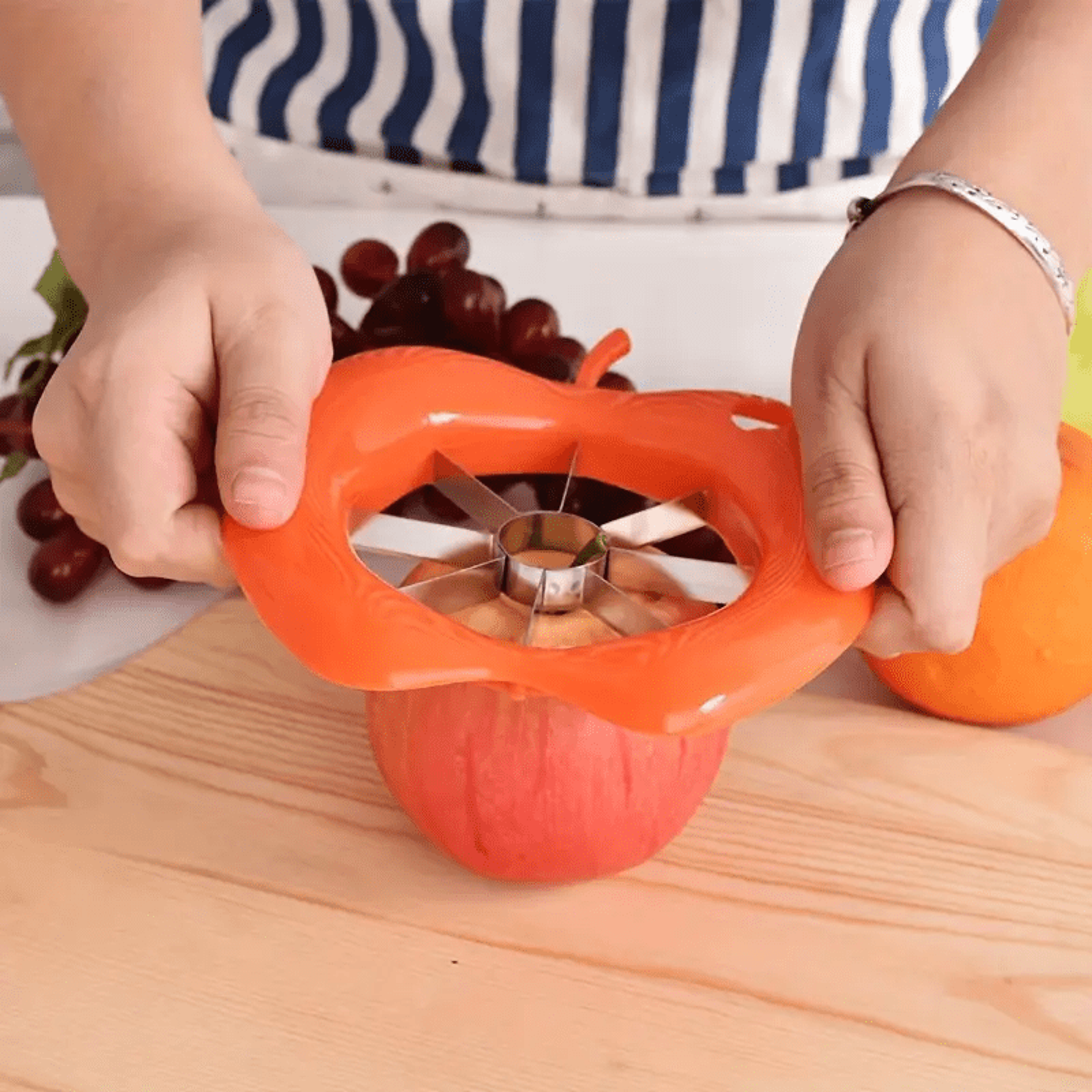 Heavy Duty Stainless Steel Apple Slicer Square Blade Manual Fruit Cutter – view 2