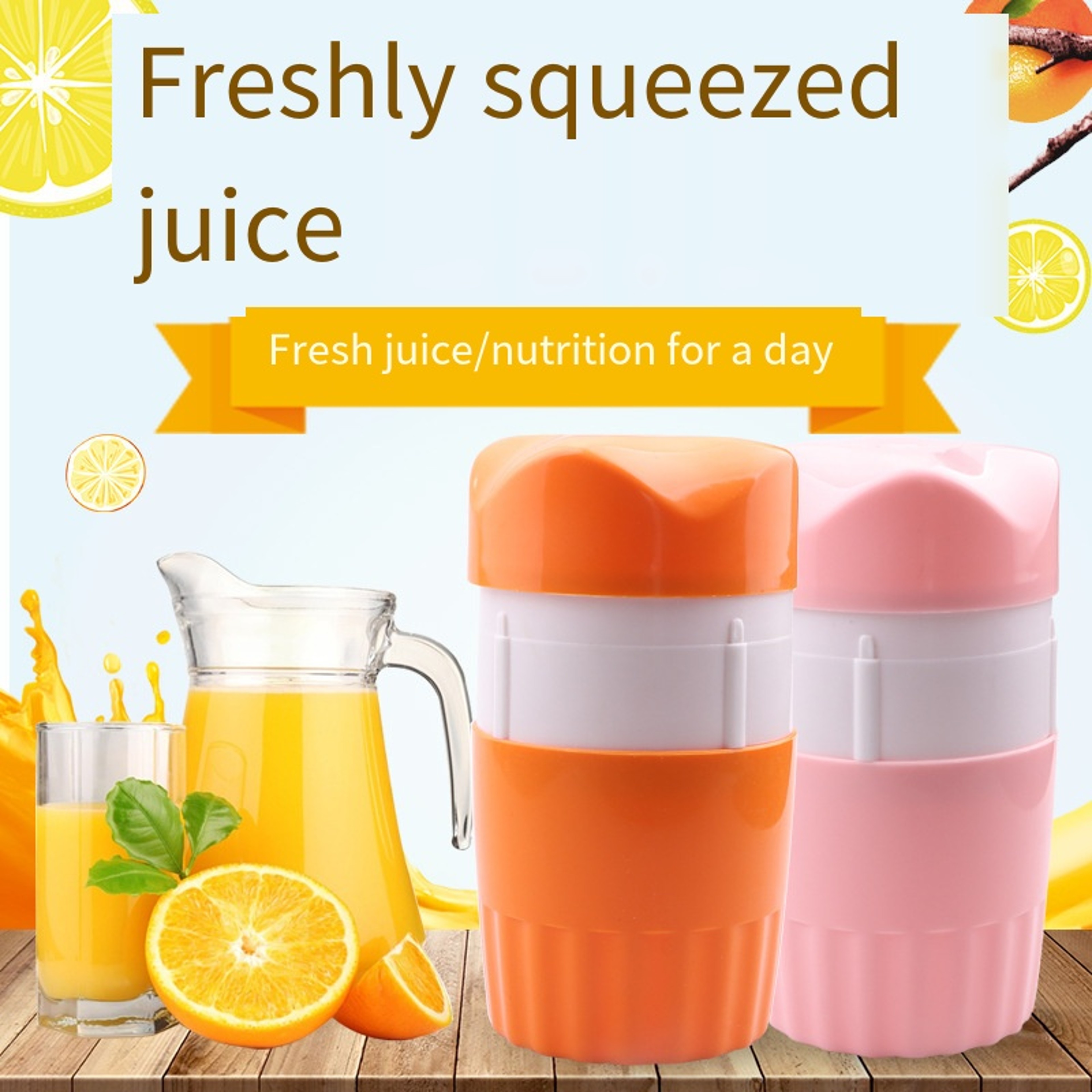 FreshPress Manual Citrus Juicer Cup with Measuring Scale and Lemon Squeezer – view 3