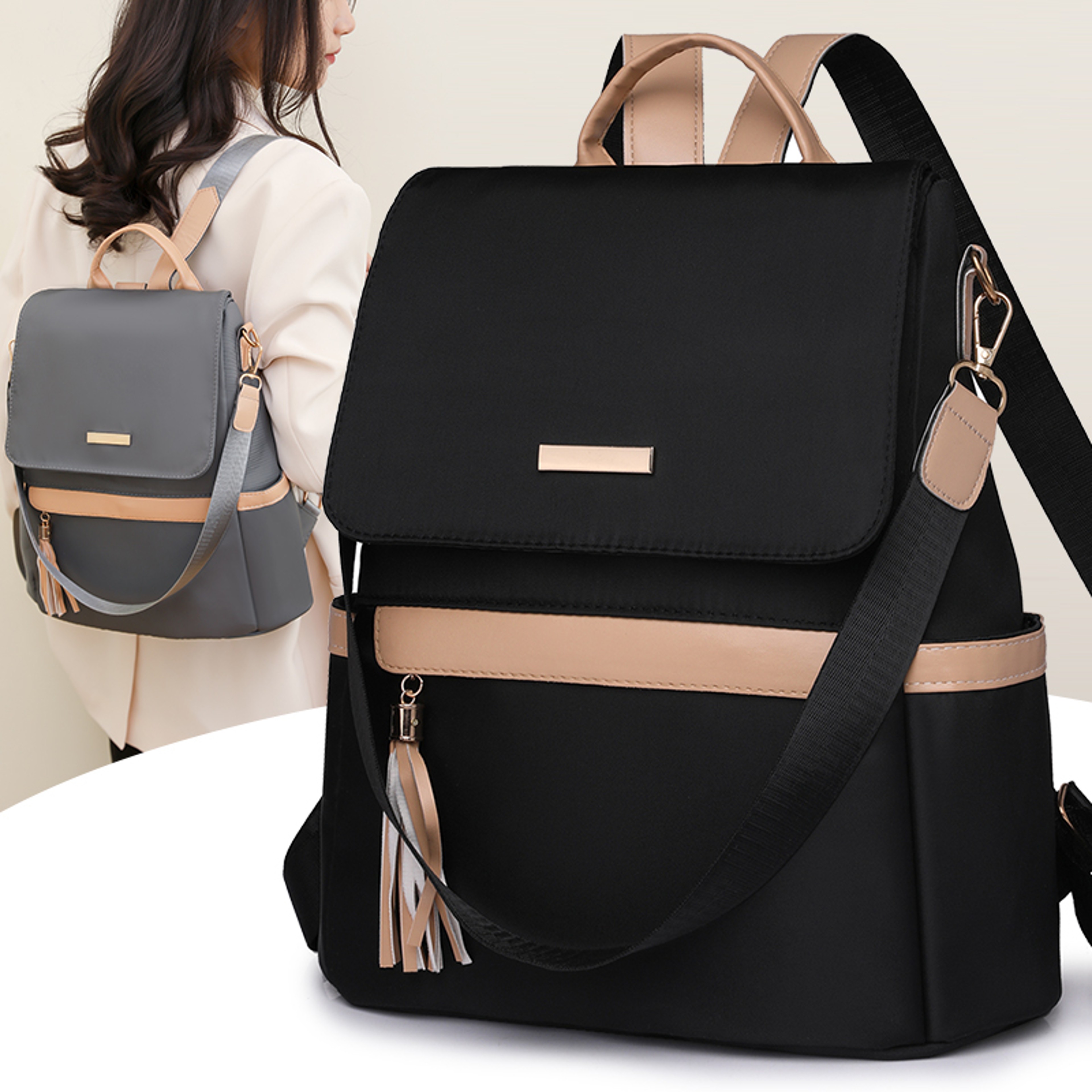 Secure Urban Minimalist Anti Theft Backpack Sleek Water Resistant Travel Daypack 0