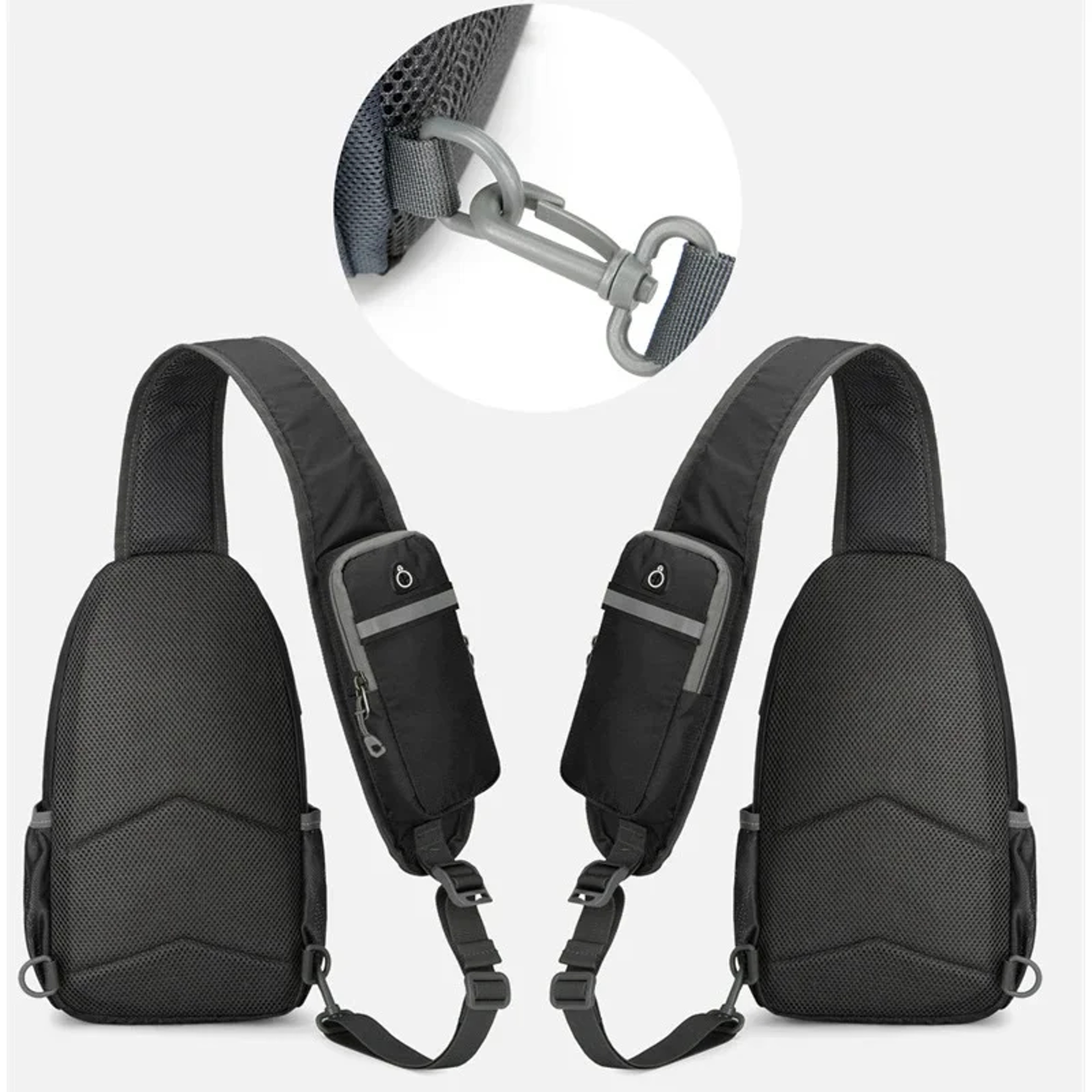 SecureCommute AntiTheft Sling Bag Waterproof Crossbody Chest Pack 3