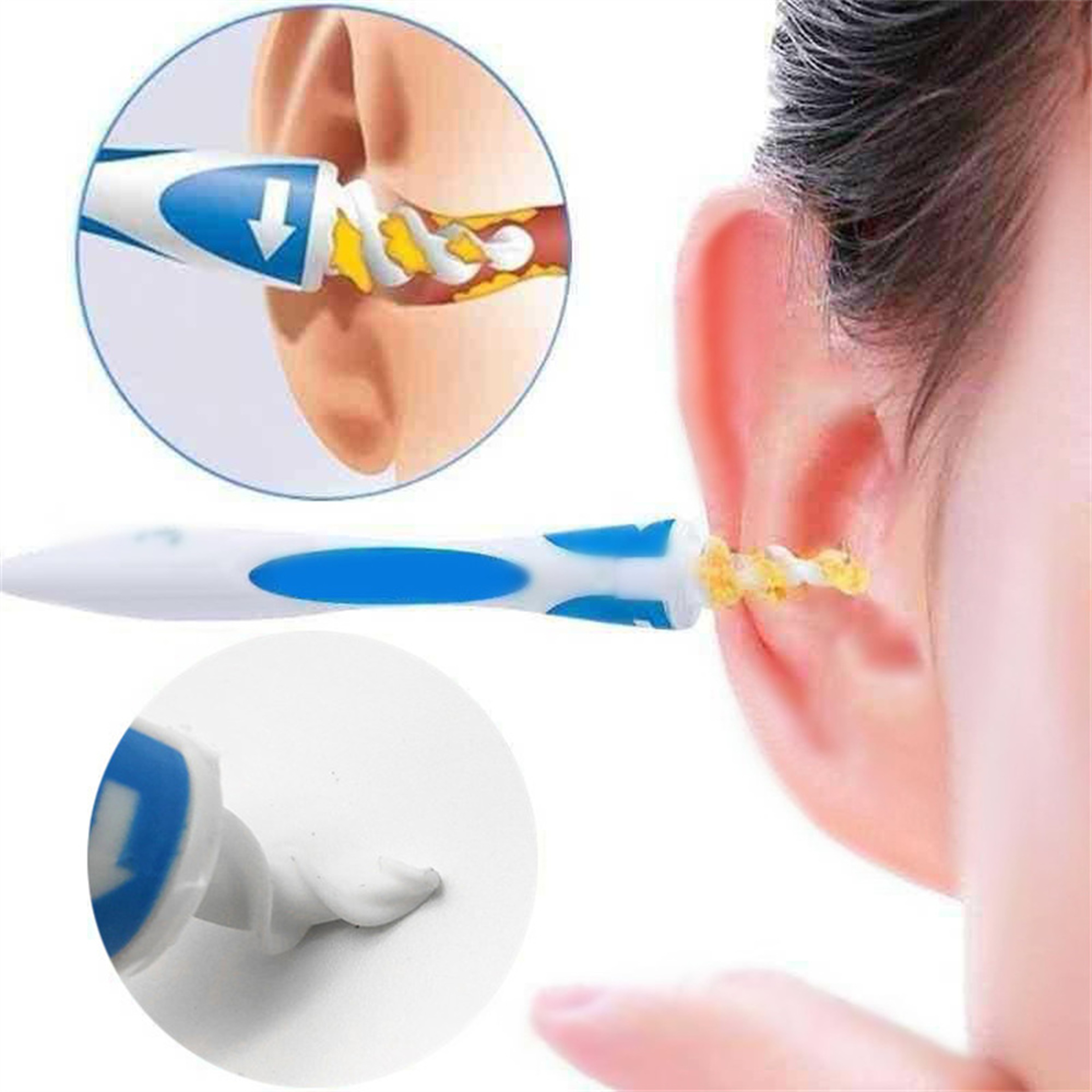 Soft Spiral Ear Wax Removal Kit with Silicone Tips Portable Reusable Ear Cleaners – view 2