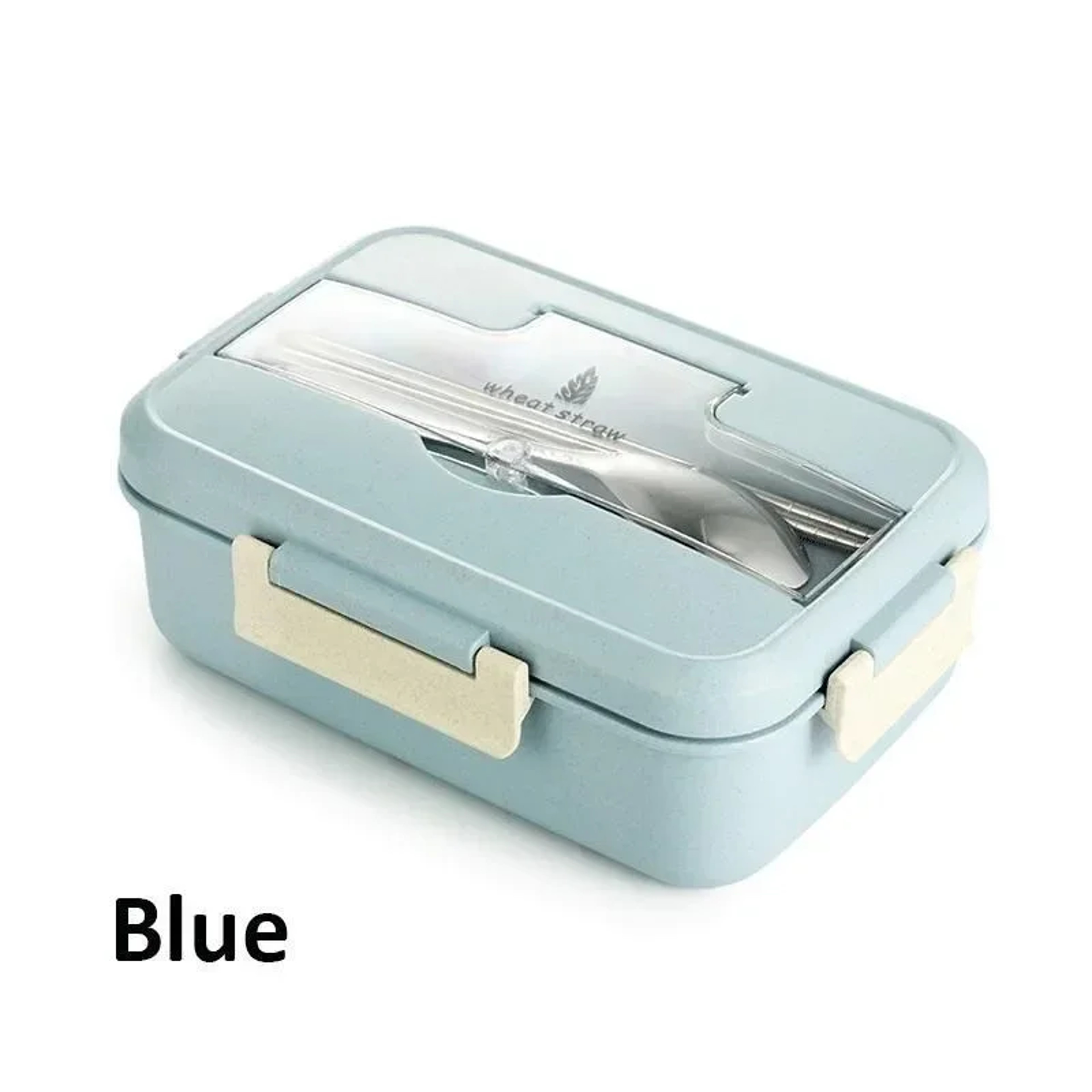 Wheat Straw Microwave Lunch Box With Spoon And Chopsticks For Kids School And Office 7