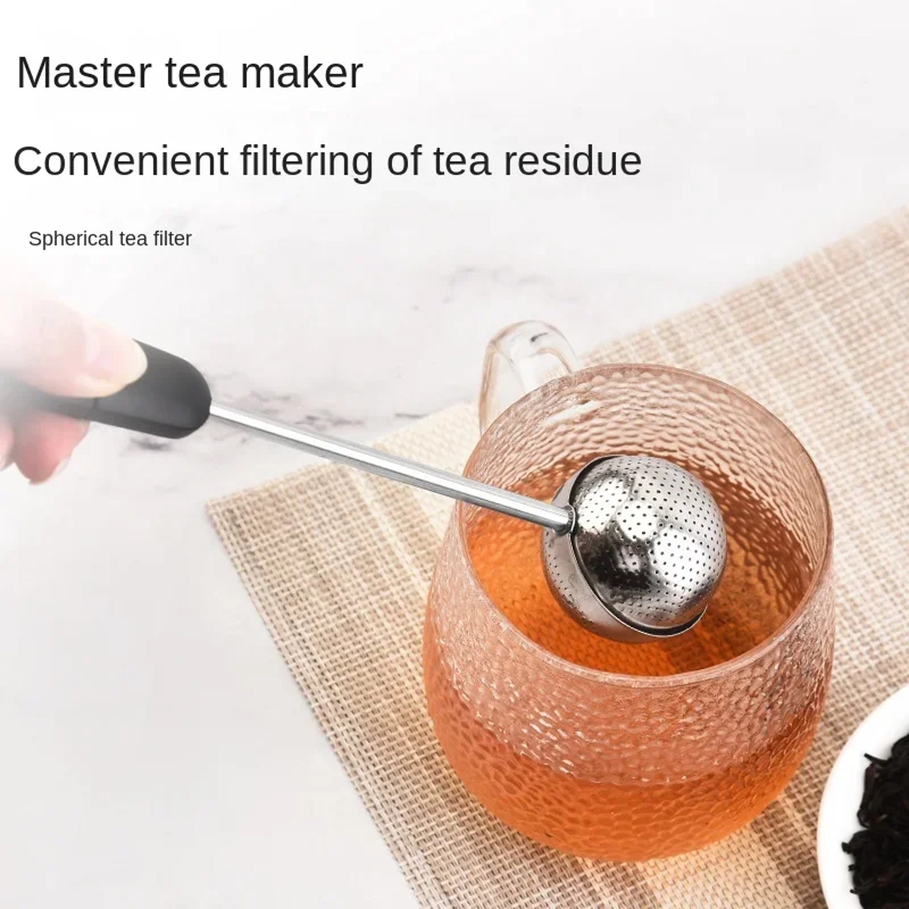 Rotating Tea Infuser Spoon Stainless Steel Tea Strainer For Loose Leaf Tea 4