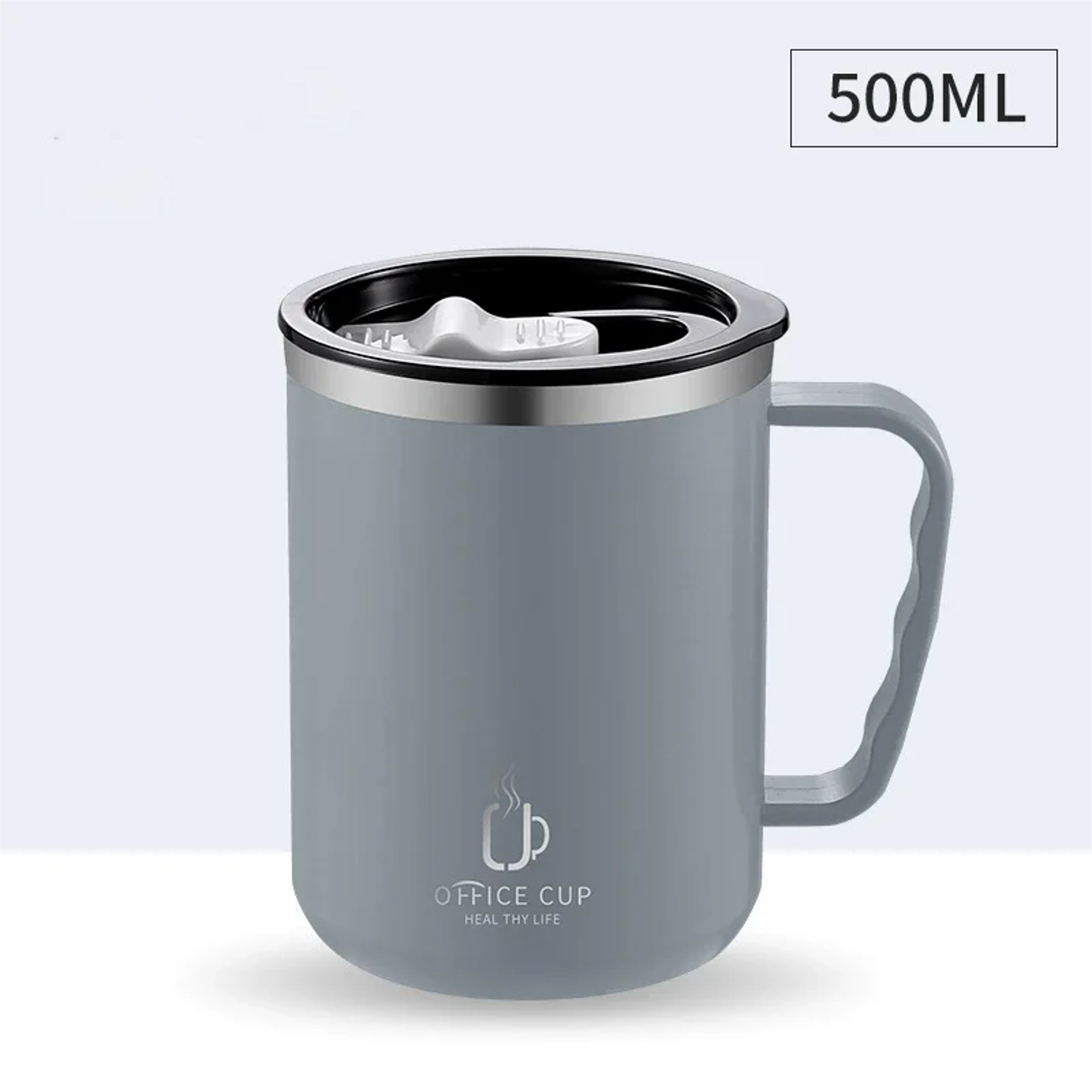 Insulated Coffee Mug Stainless Steel Thermos Cup with Handle and Leak Proof Lid – view 10