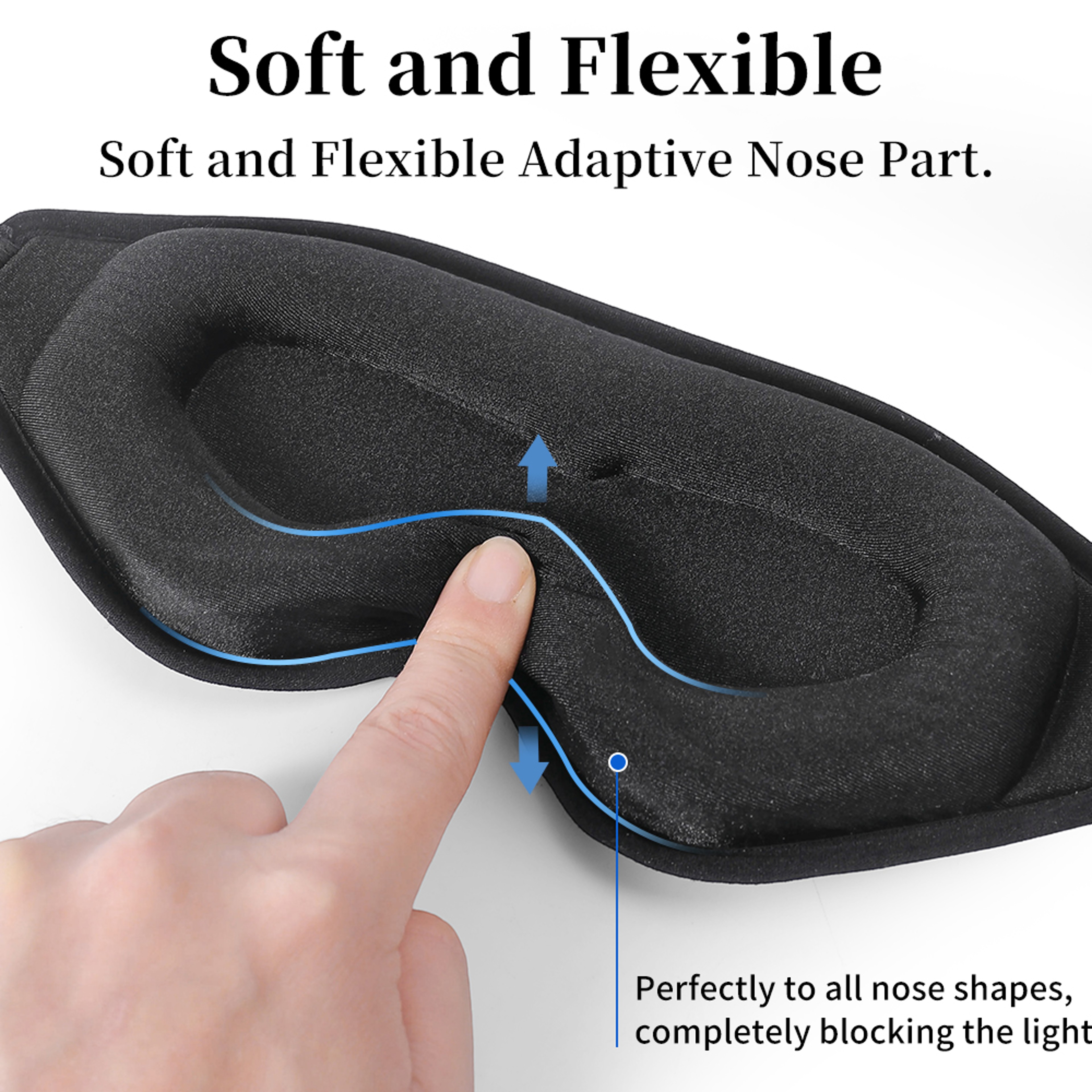 Breathable Sleep Mask for Deep Rest Blackout Eye Mask with Adjustable Fit – view 5