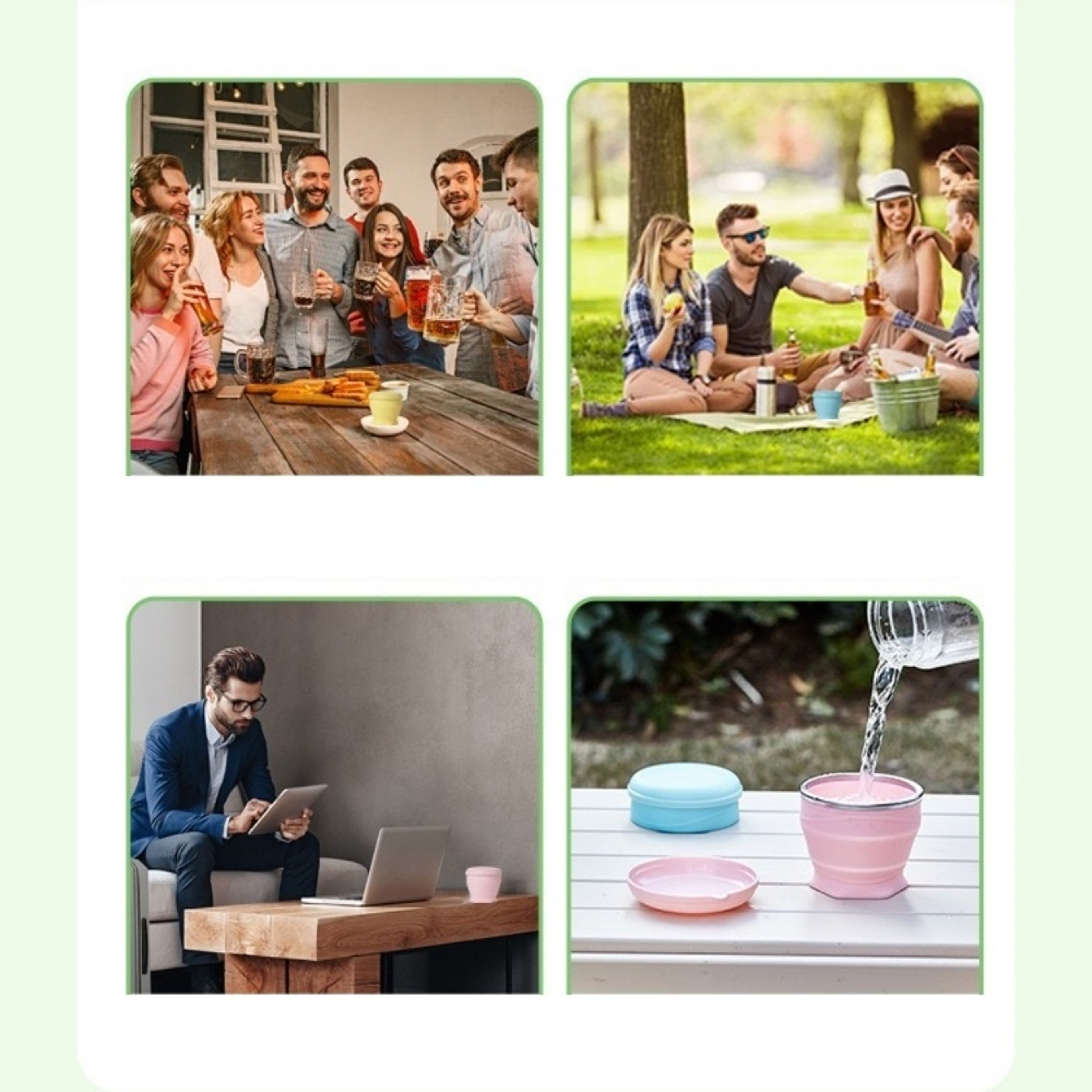 Collapsible Silicone Travel Cup with Lid for Camping and Everyday Use – view 6