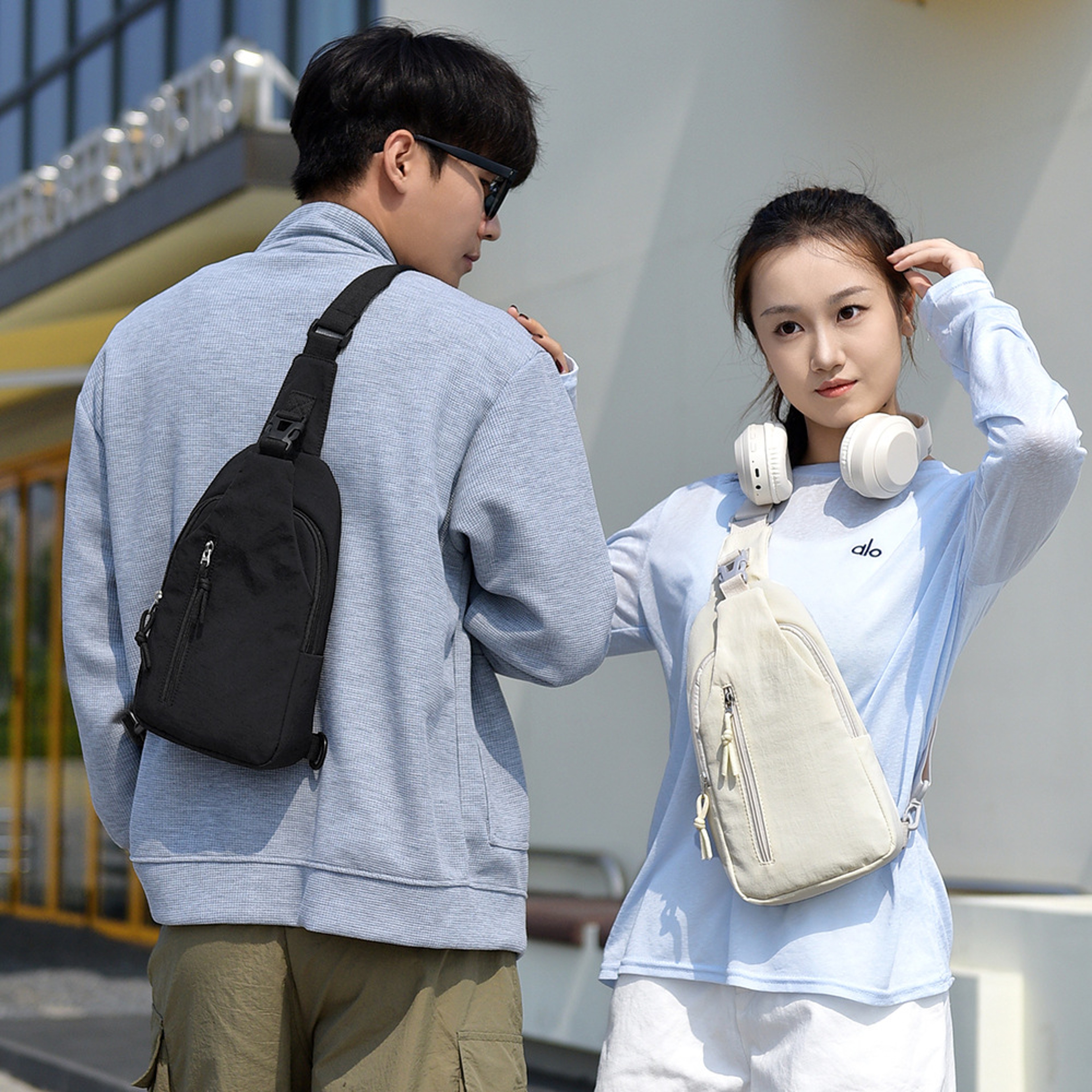 Anti Splash Chest Bag Crossbody Sling For Travel Commuting And Cycling 1