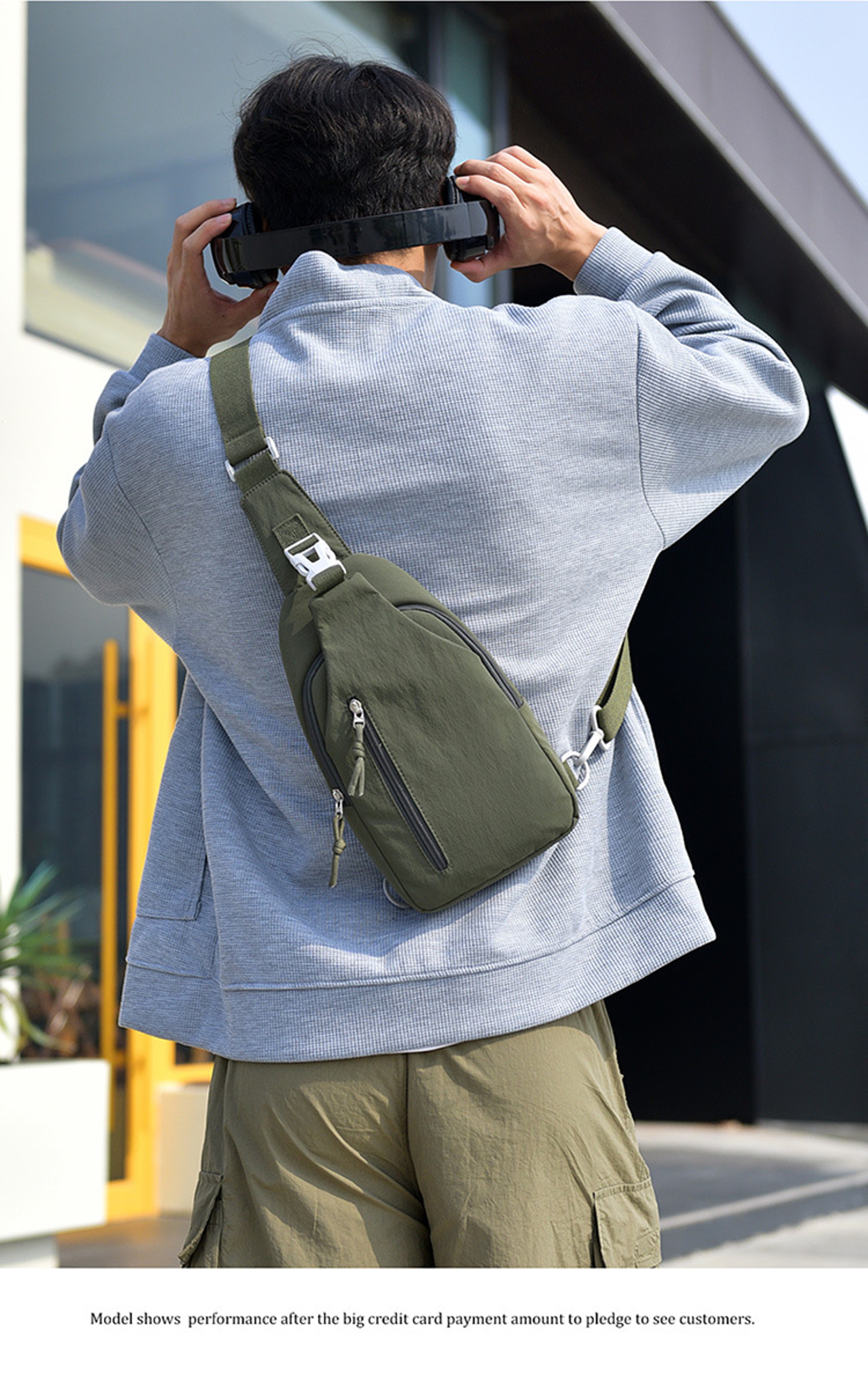Anti Splash Chest Bag Crossbody Sling For Travel Commuting And Cycling 2