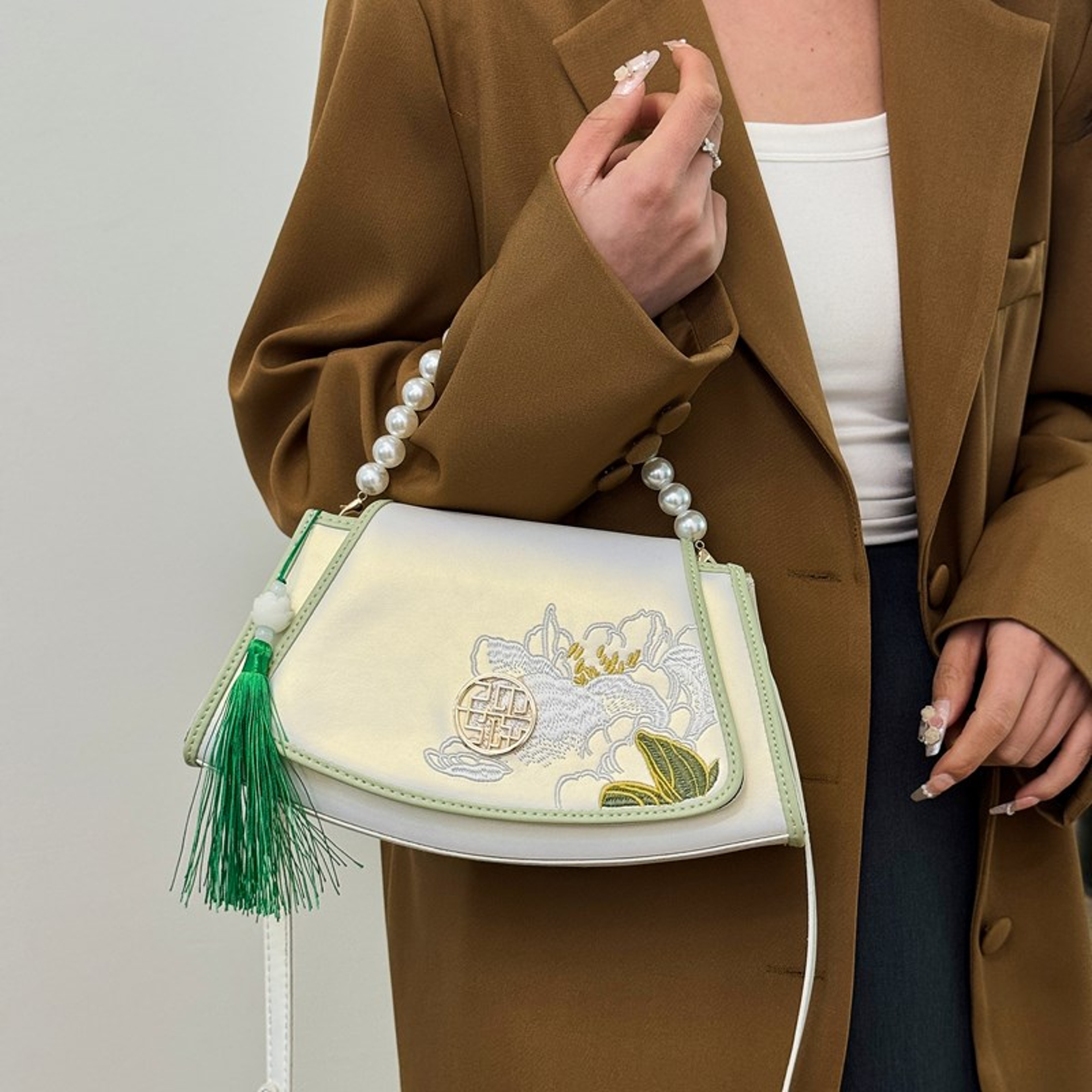Embroidered Cheongsam Handbag for Women Chinese Style Hanfu Crossbody Purse – view 2