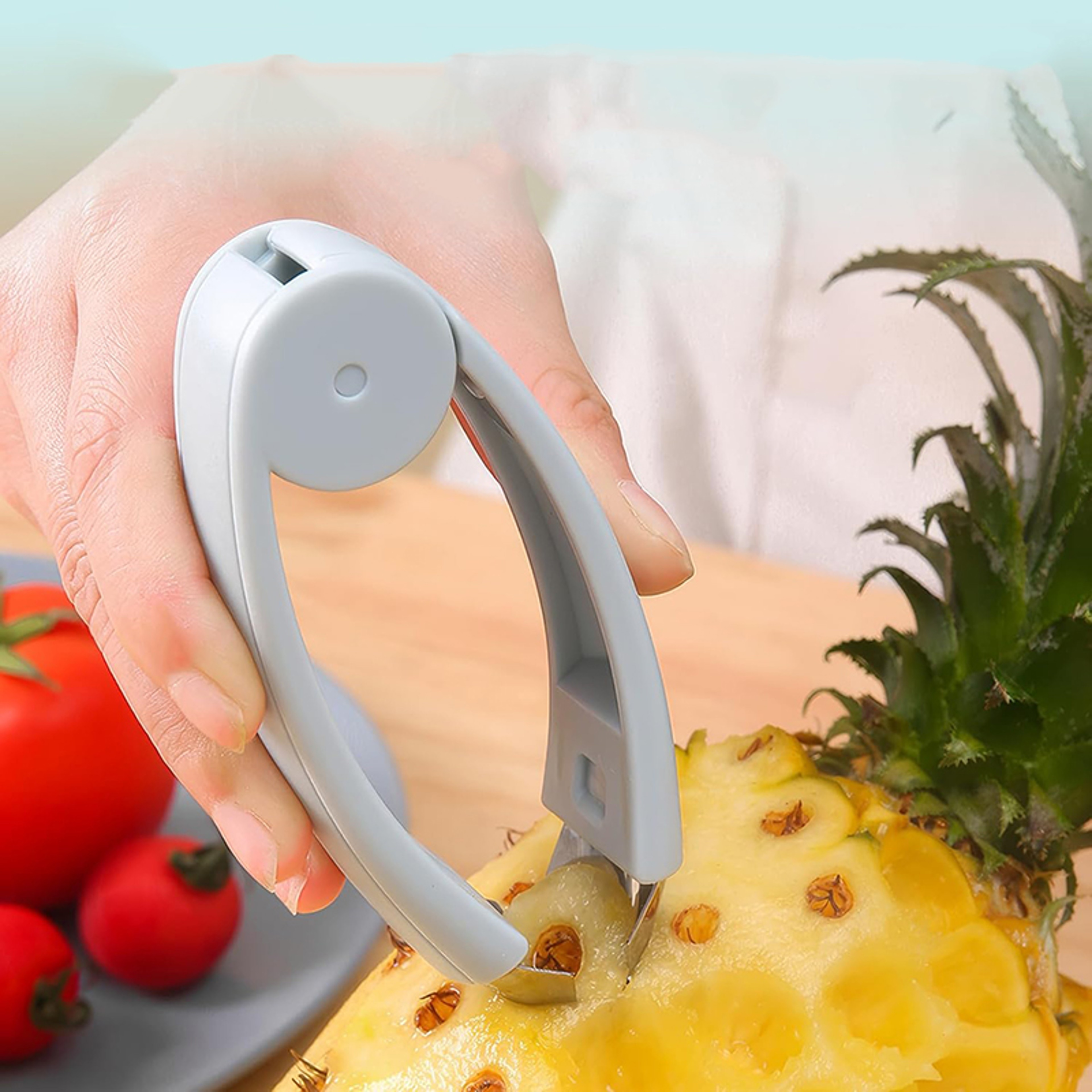 Stainless Steel Strawberry Huller and Pineapple Eye Remover Tool – view 3