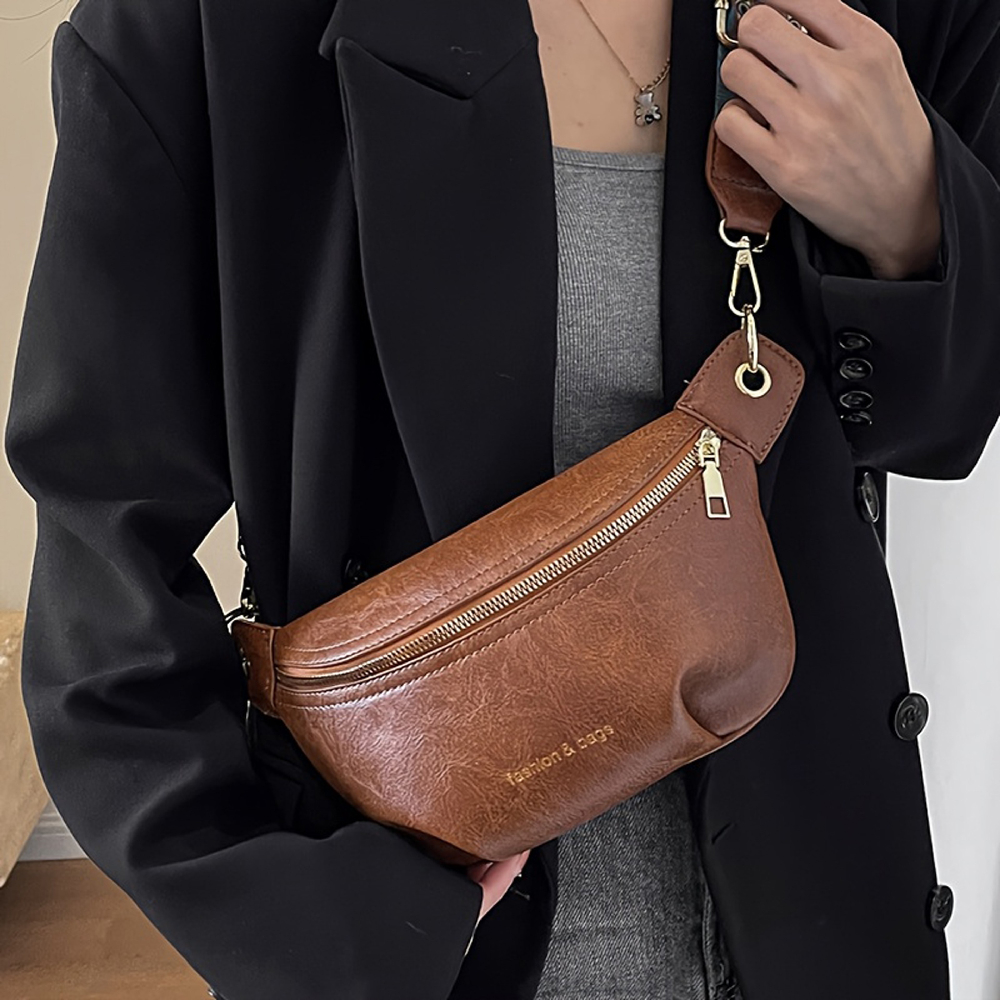 Fashionable Womens Crossbody Bag Casual Chest Waist  Shoulder Bag For Everyday Use 0