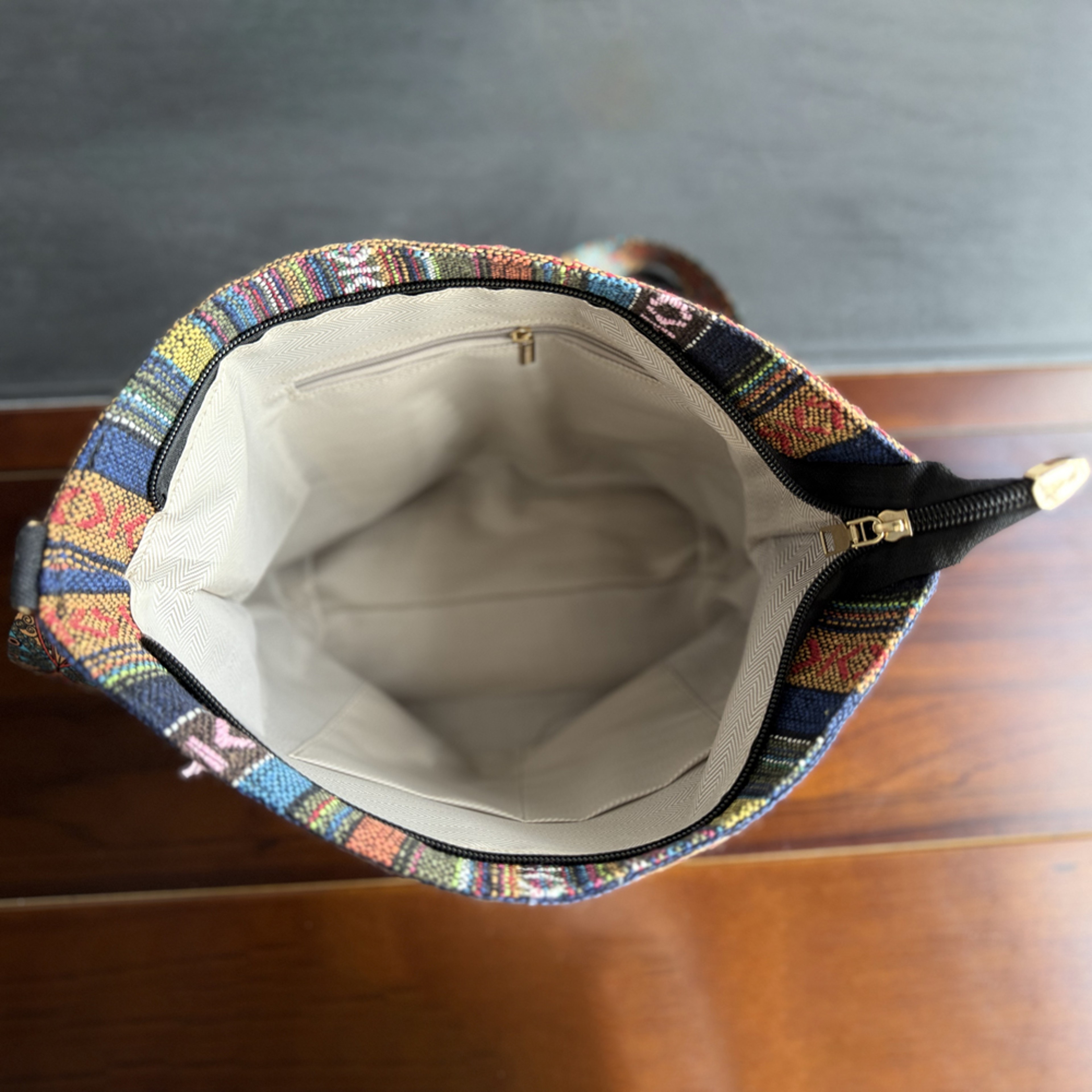 Boho Striped Bucket Crossbody Bag For Women 1