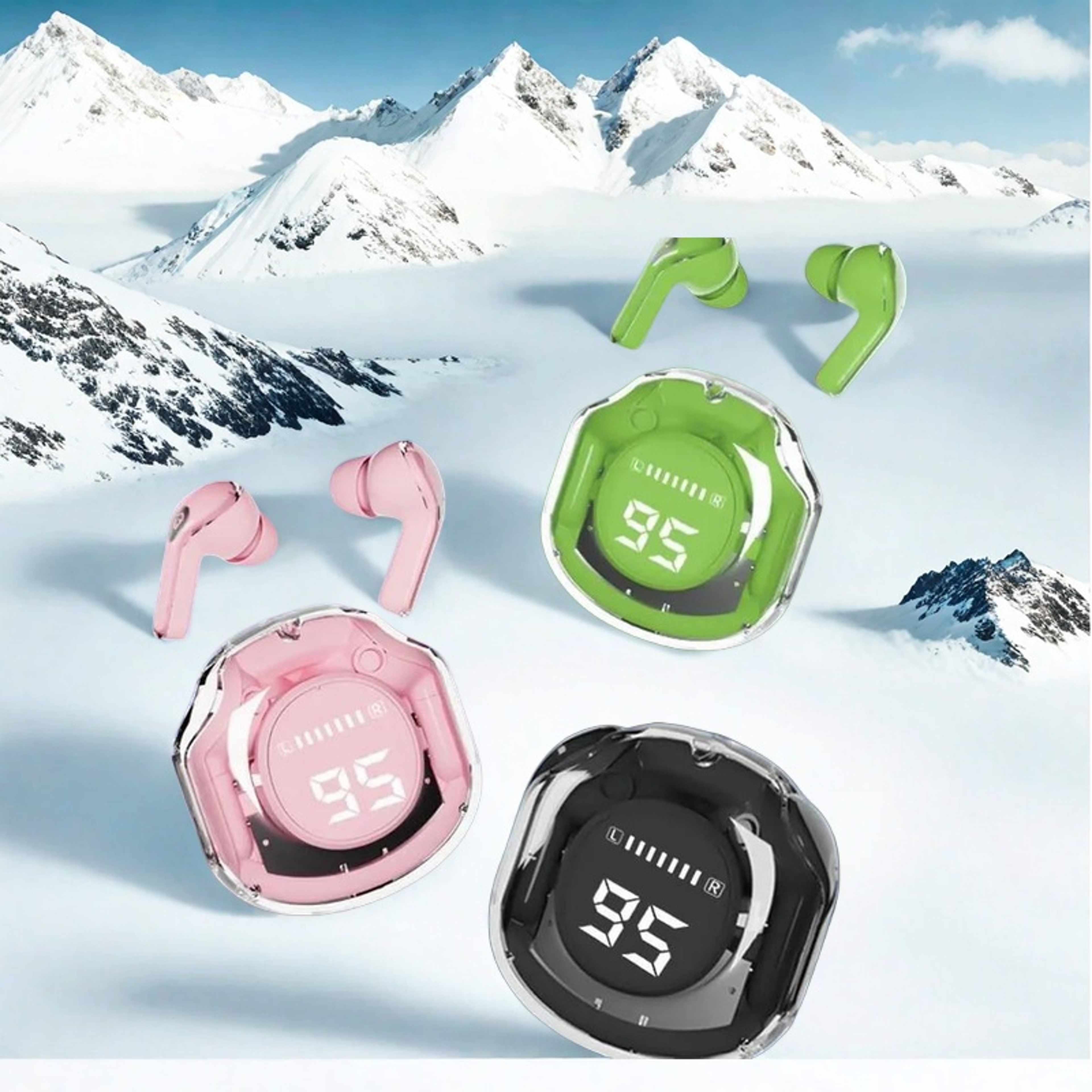 TWS Wireless Earbuds Bluetooth Headphones with Noise Reduction for Sport and Gaming – view 2