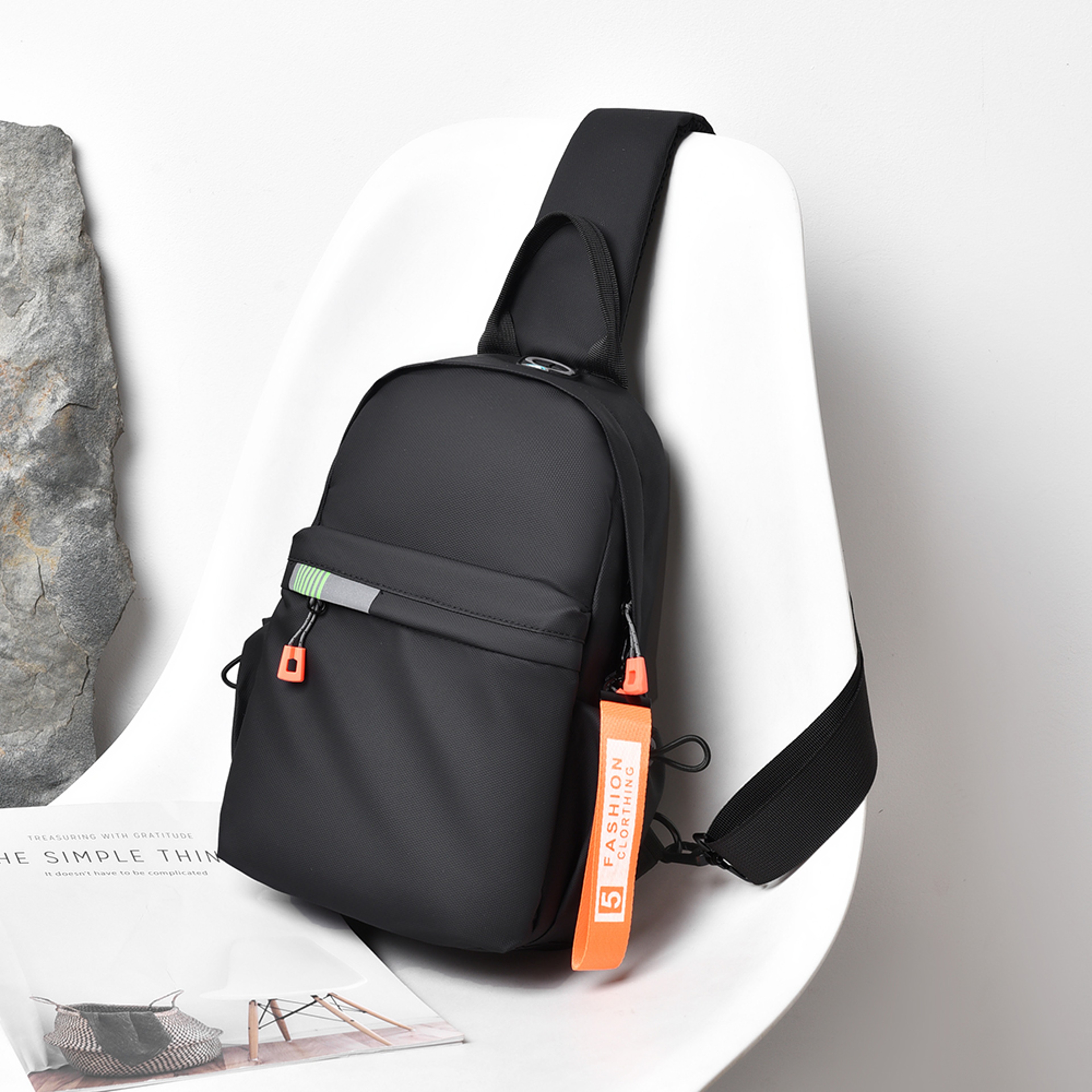 Mens Multi Pocket Crossbody Bag for Travel Hiking and Daily Commute – view 1