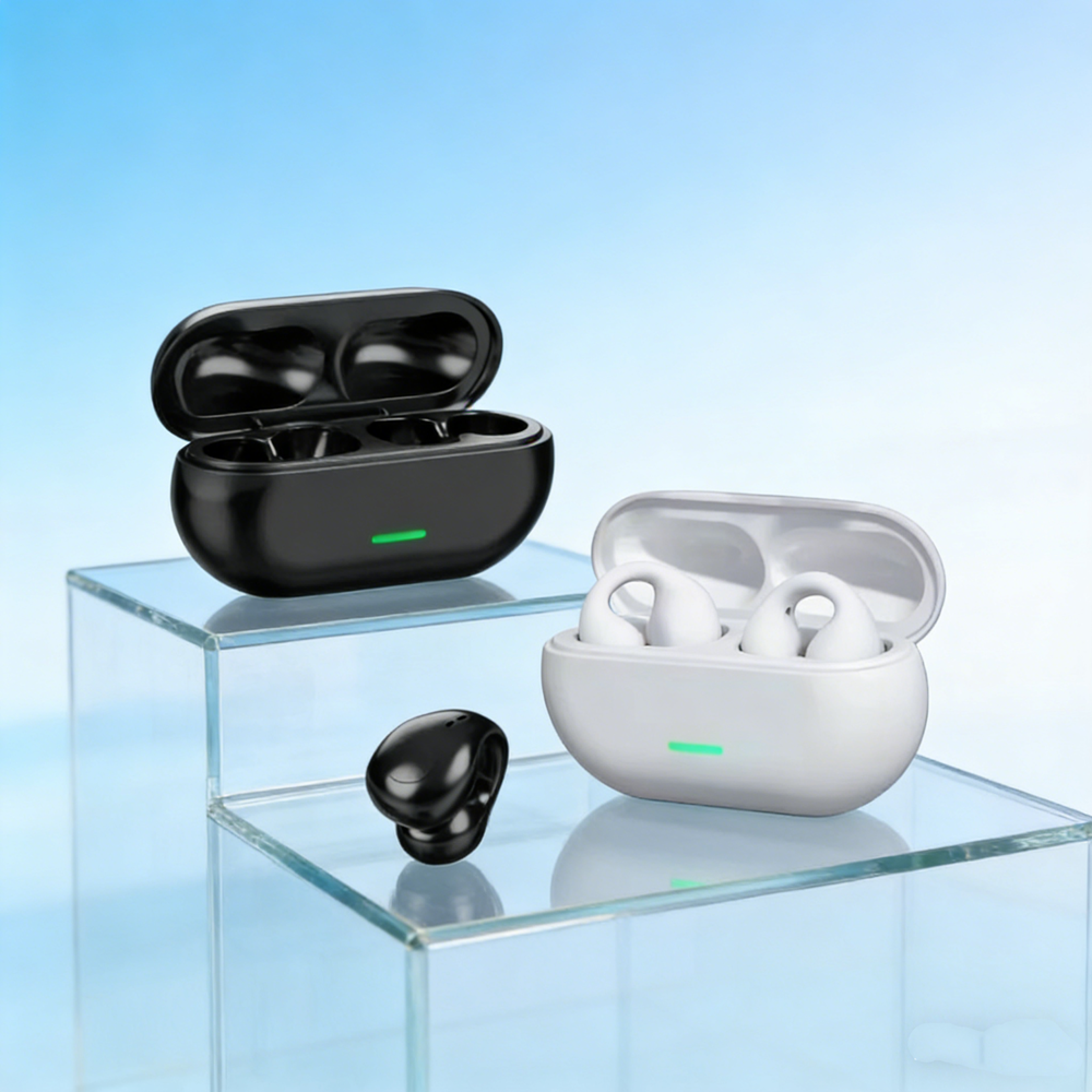 Open Ear Clip Wireless Headphones with HD Calls for Sports and Gaming – view 1