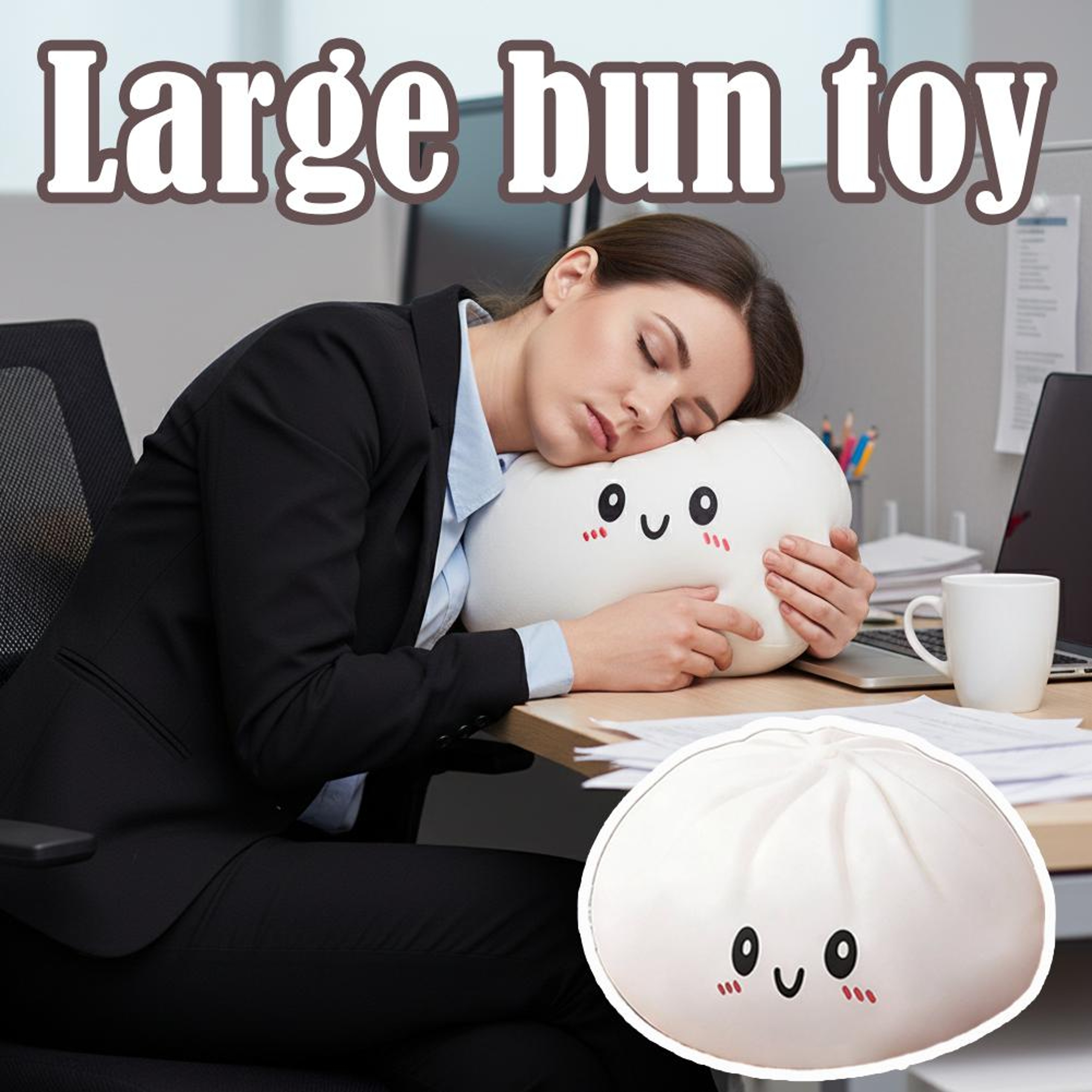 Giant Dumpling Plush Pillow Soft Squishy Toy For Stress Relief Cozy Companion For Kids  Adults Perf 5