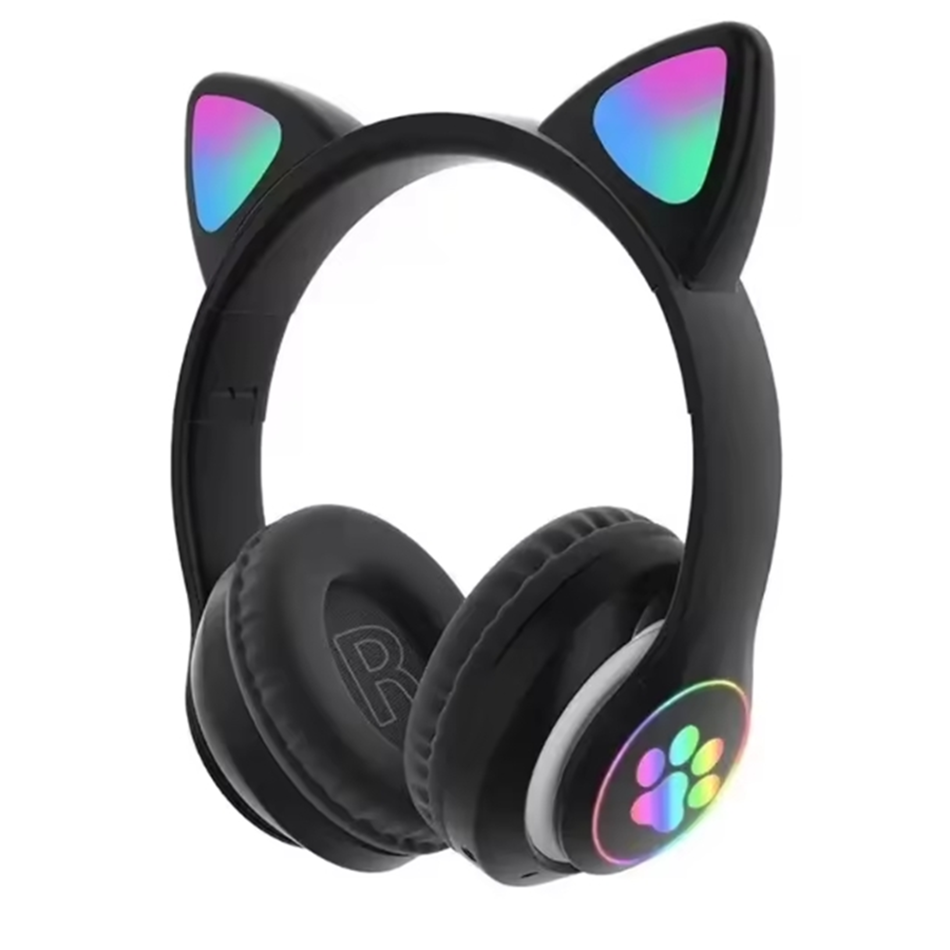 Cute Cat Ear Wireless Headphones with Microphone RGB Noise Cancelling Kids Headset for Stereo Music – view 9