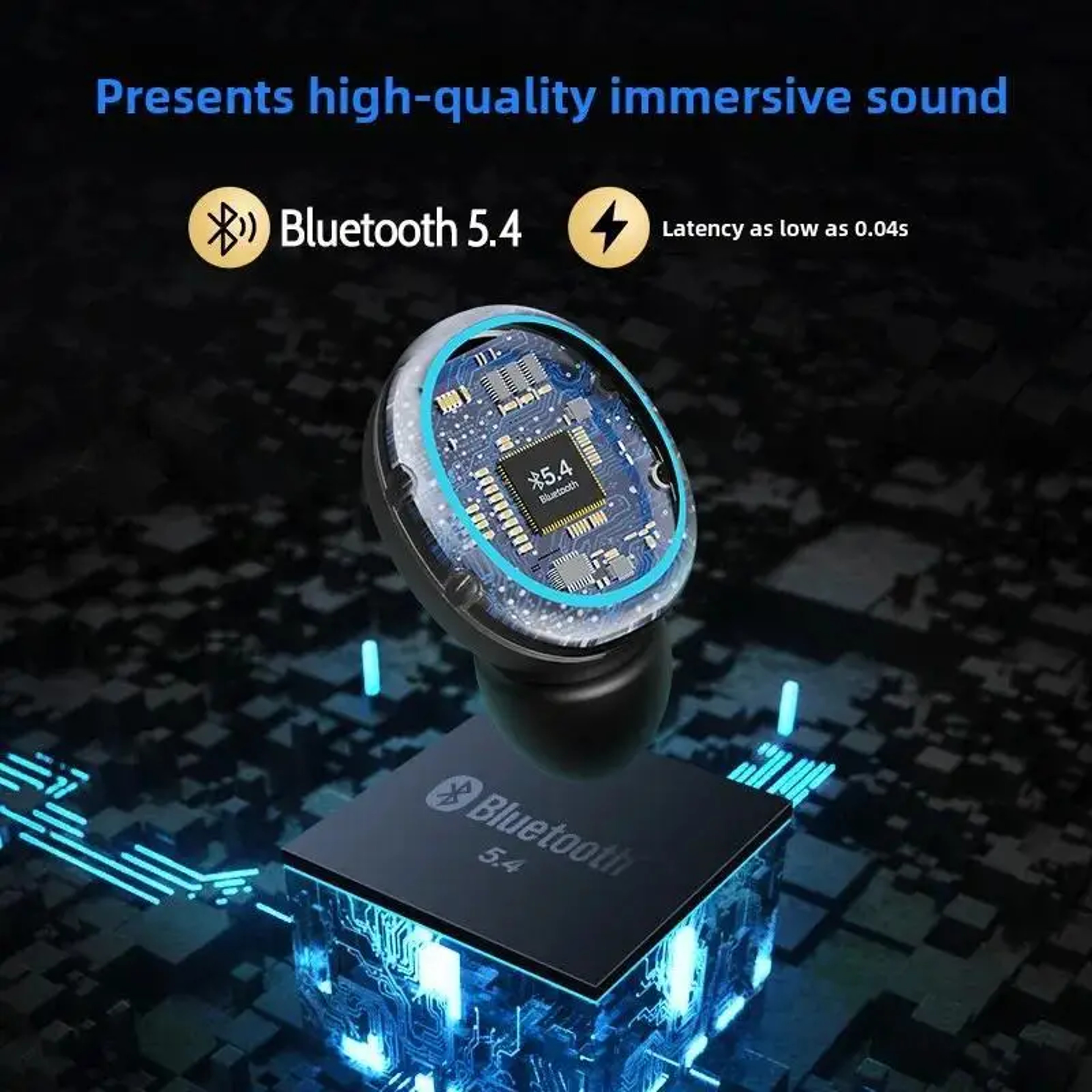 LED Display Wireless Earbuds with Stereo Bluetooth Sound – view 3