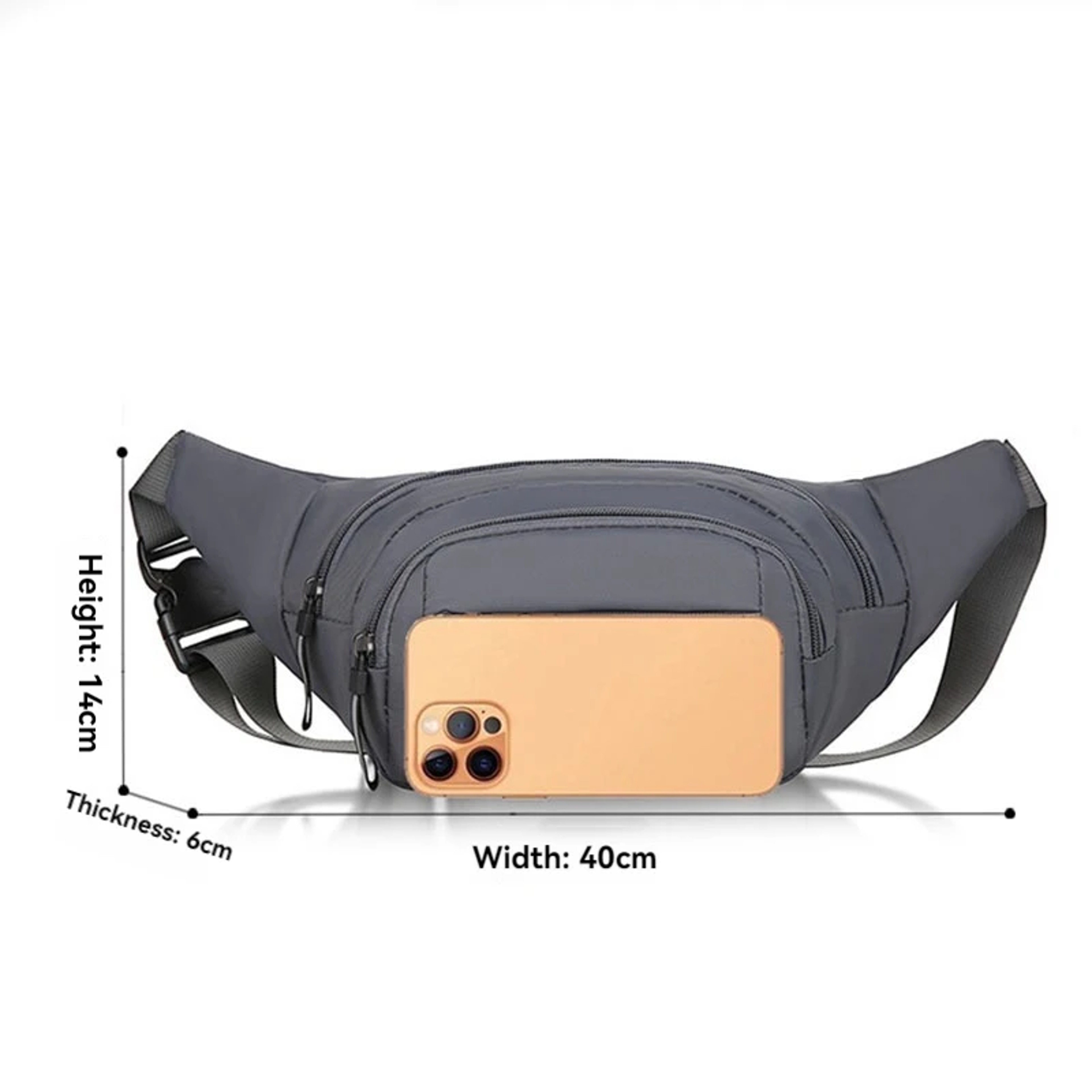 Mens Anti Theft Ultra Thin Invisible Waist Bag Ideal for Sports Running & Outdoor Leisure – view 2