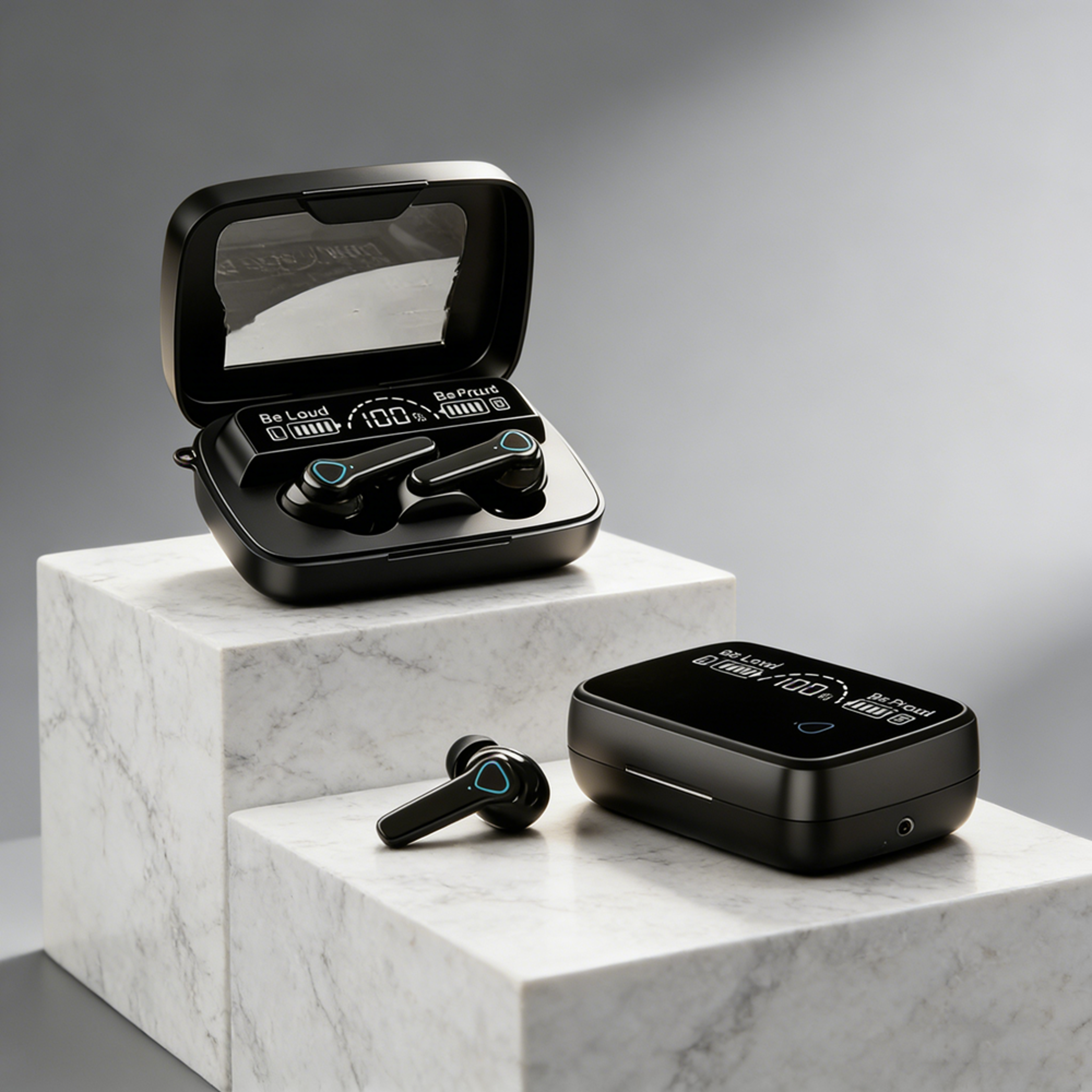 High Fidelity Wireless Headphones with Touch Control Waterproof & Digital Display – view 1