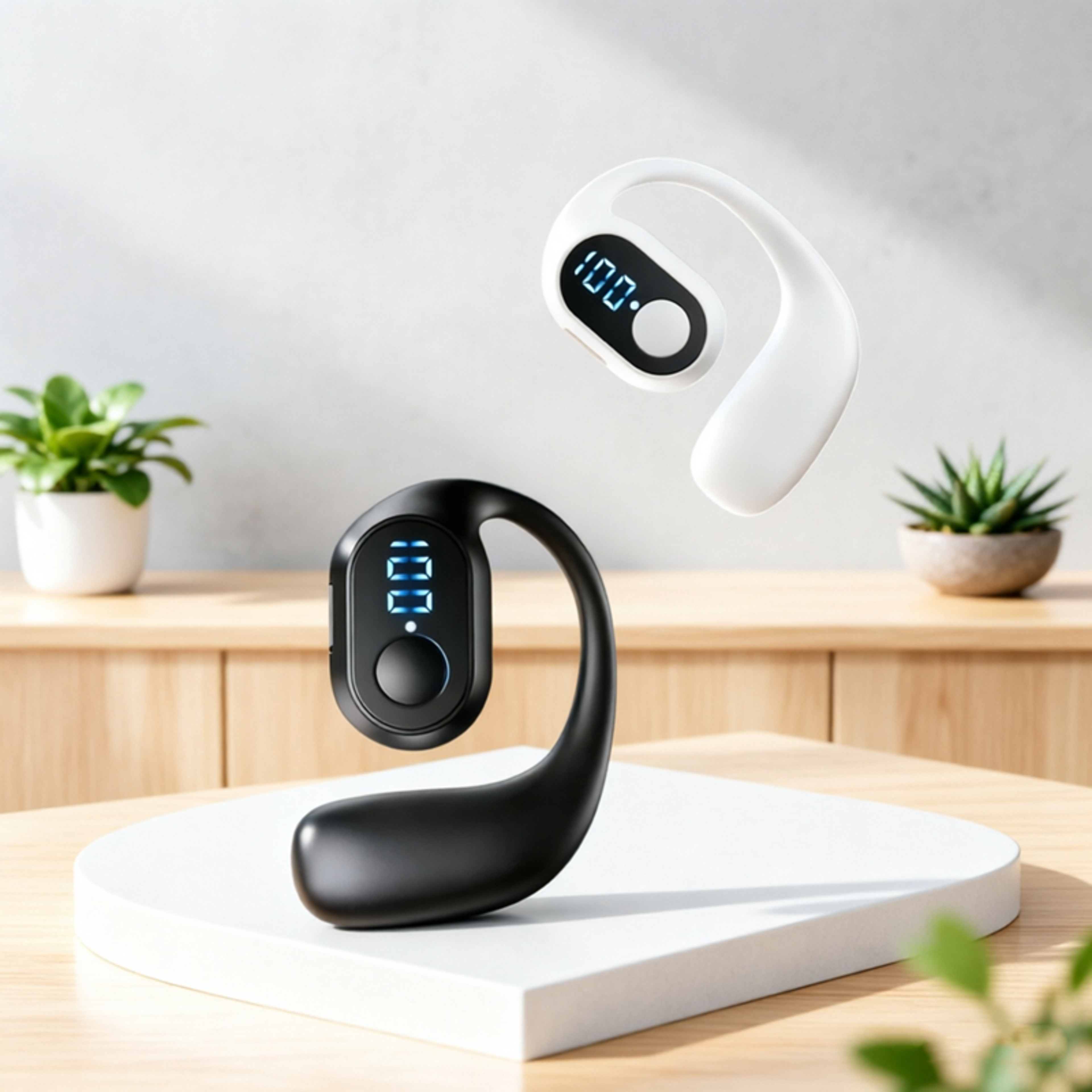 TWS Wireless Earphones with Air Conduction HiFi Sound Noise Cancellation Sports Ear Hook Headset for Smartphones – view 1