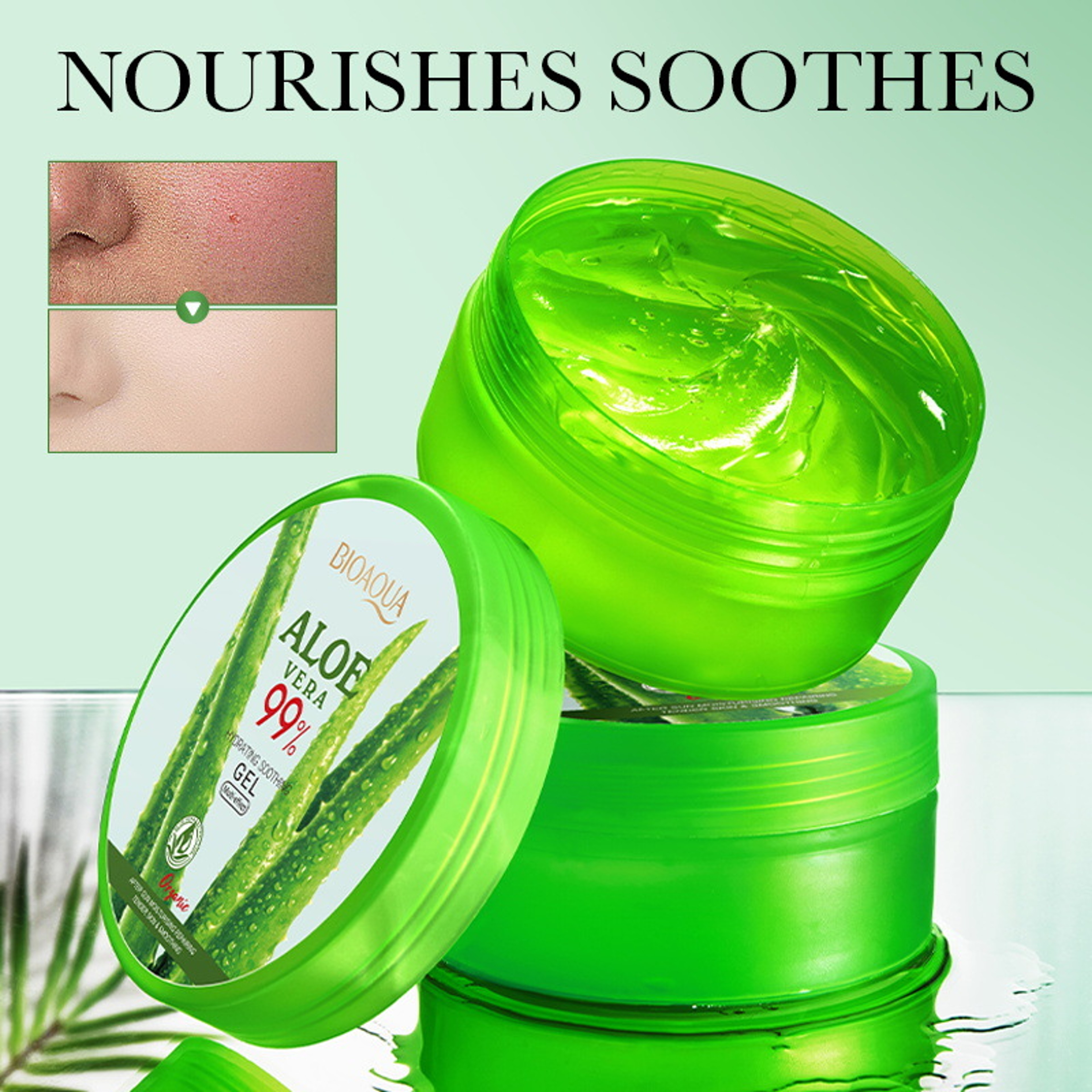 Natural Aloe Vera Moisture Gel & Hydrating Face Cream for Soothing Skin – view 2