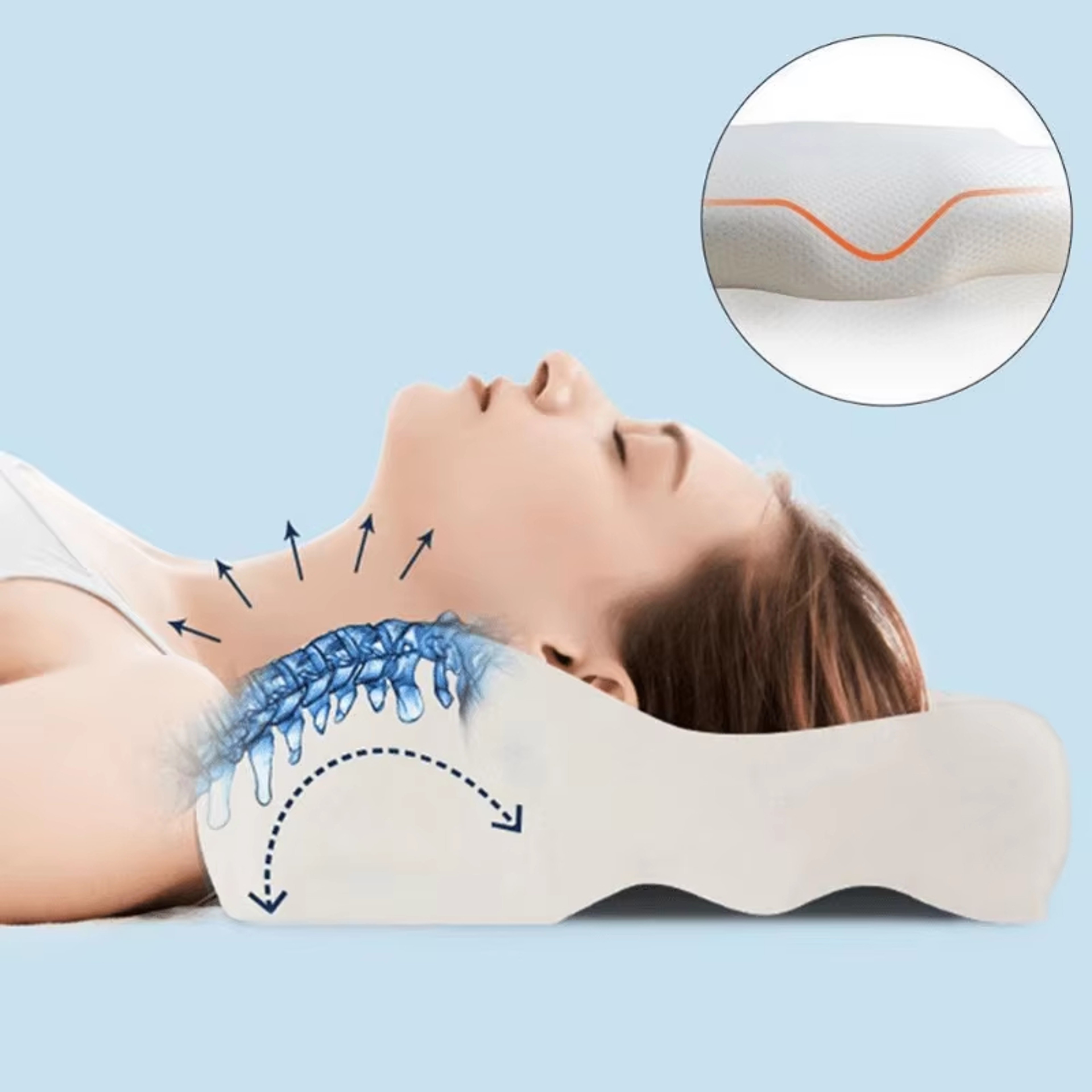 Premium Contour Memory Foam Pillow For Side  Back Sleepers With Ergonomic Neck Support 3