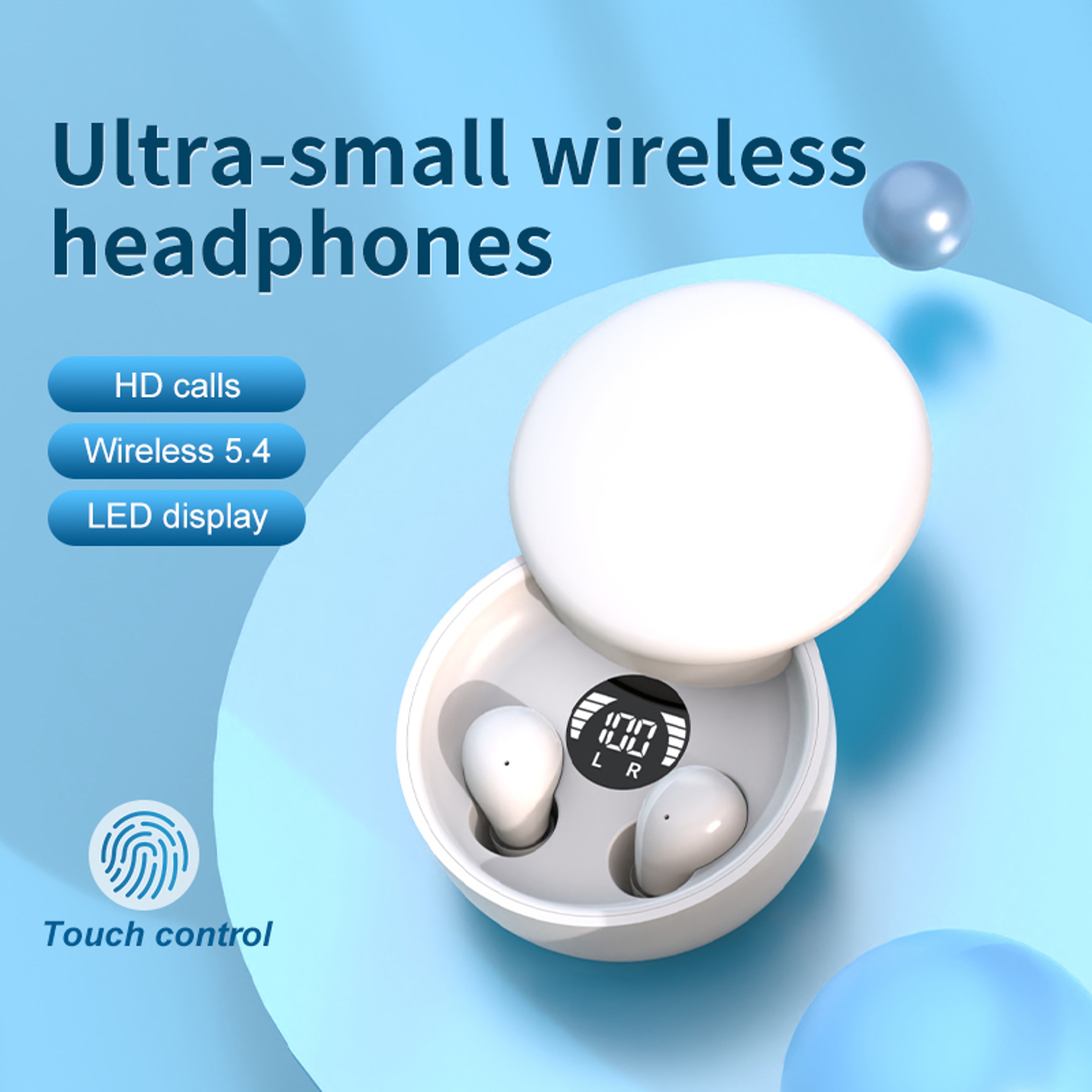 Premium Invisible Wireless Earbuds with Sliding Charging Case Comfort Sleep Sport & Deep Bass – view 2
