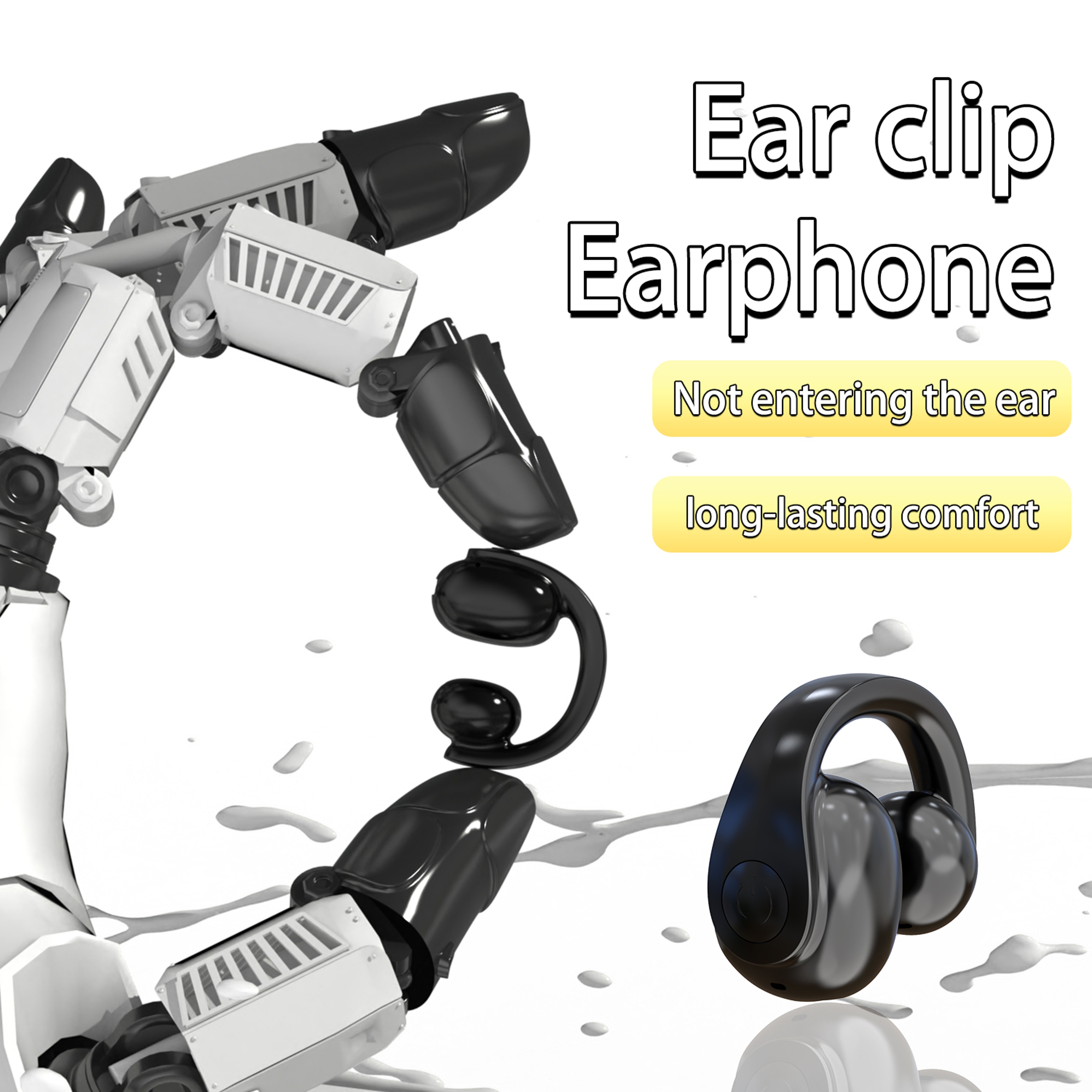 Bone Conduction Bluetooth Ear Clip Wireless Sports Headset with Noise Reduction Mic – view 5