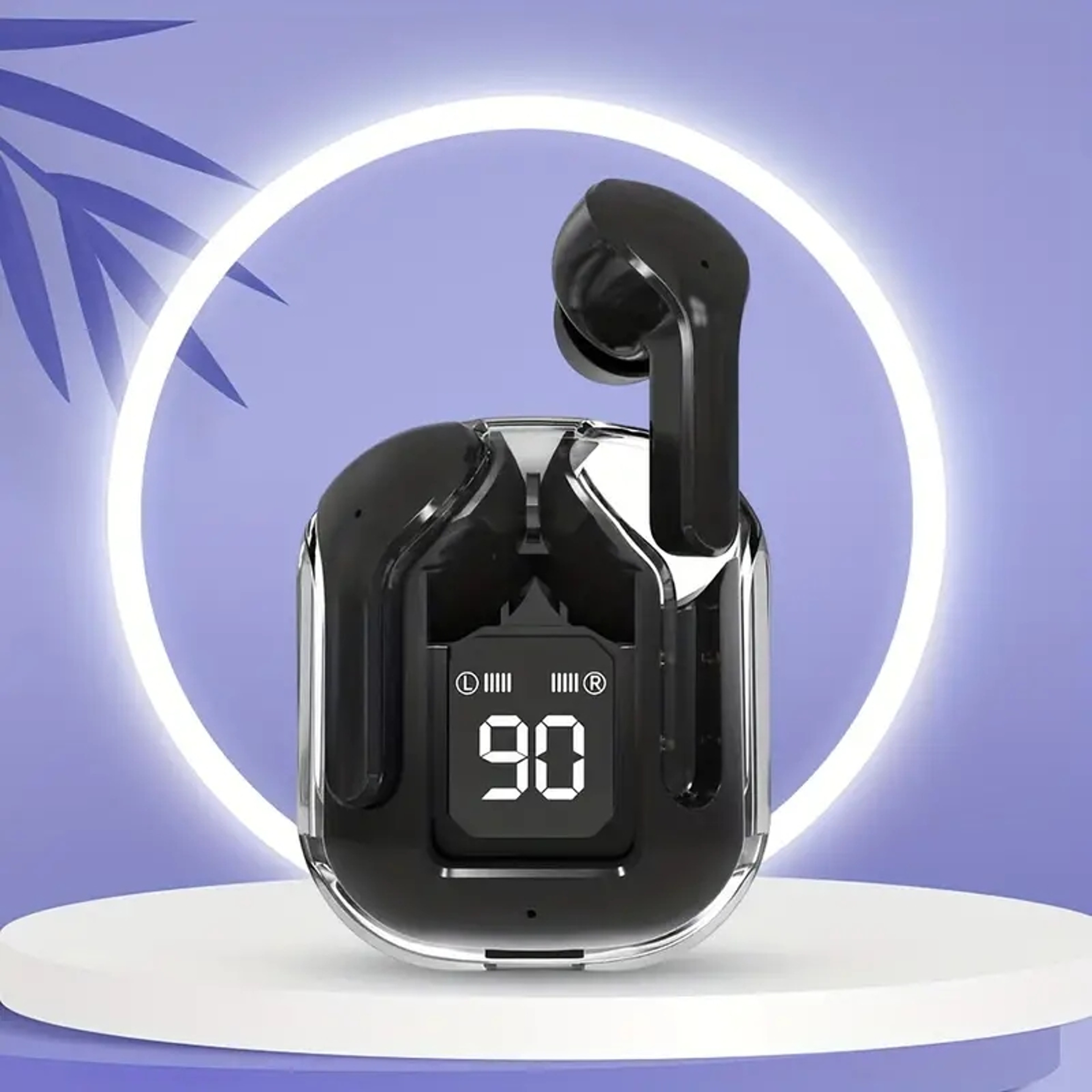 Premium Transparent Bluetooth Earbuds with LED Battery Display & HiFi Stereo Sound – view 11