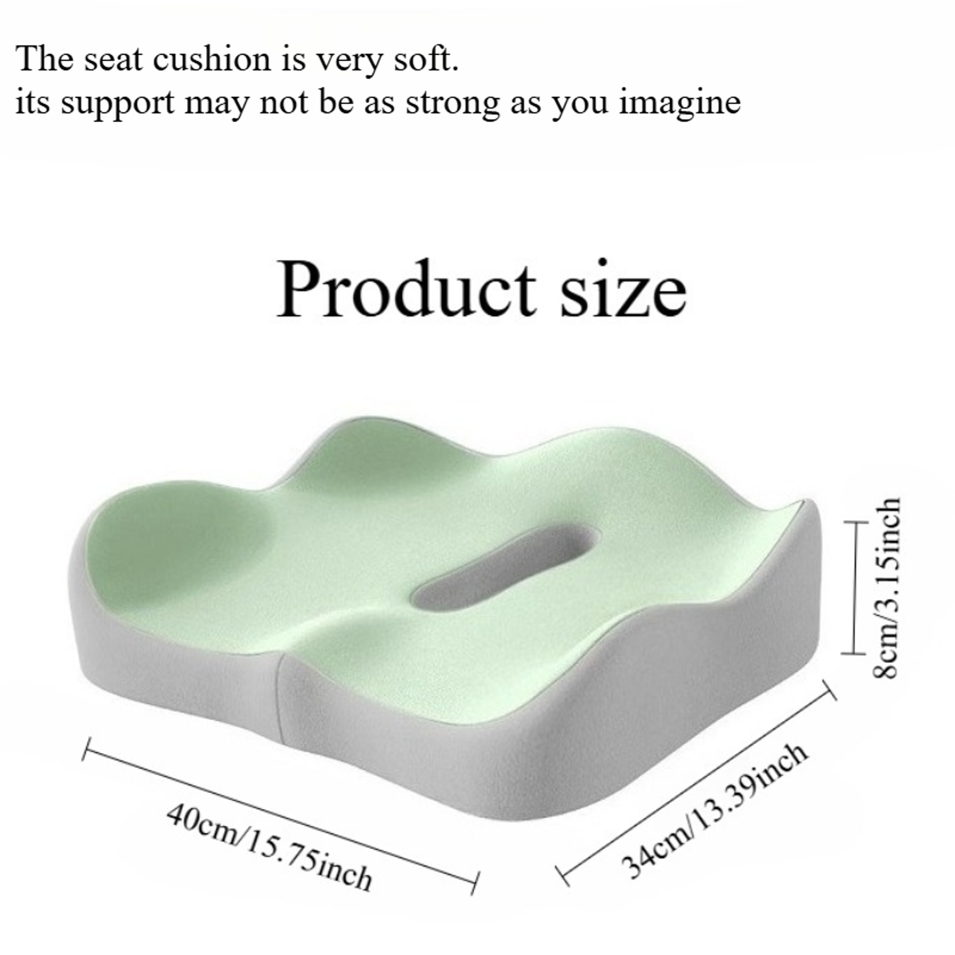 Ergonomic Memory Foam Seat Cushion For Car  Office Washable Comfort Support Pad 4