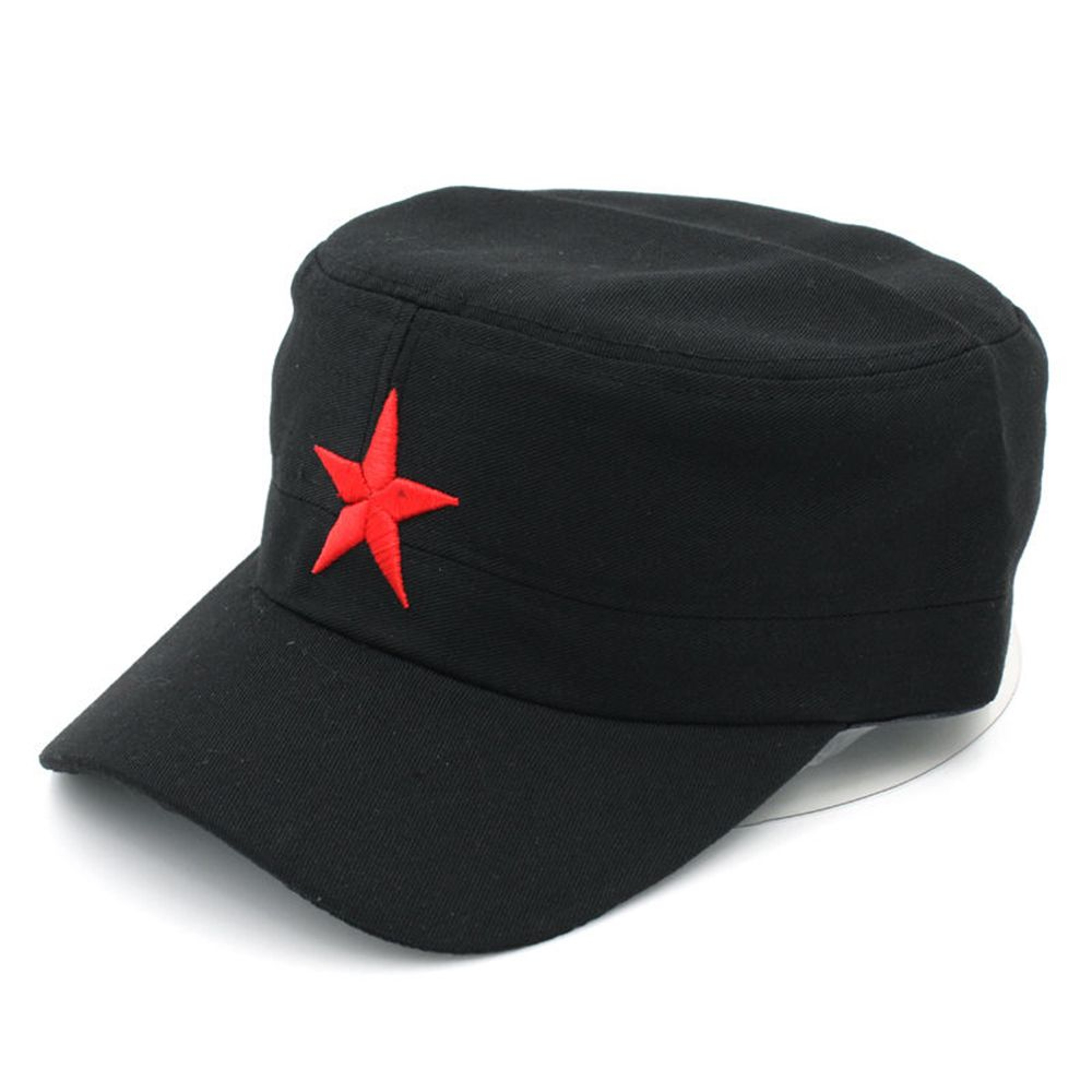 Authentic Style Red Cotton Military Cap With Iconic Star Red Cotton Military Cap Mao Hat For Street 1