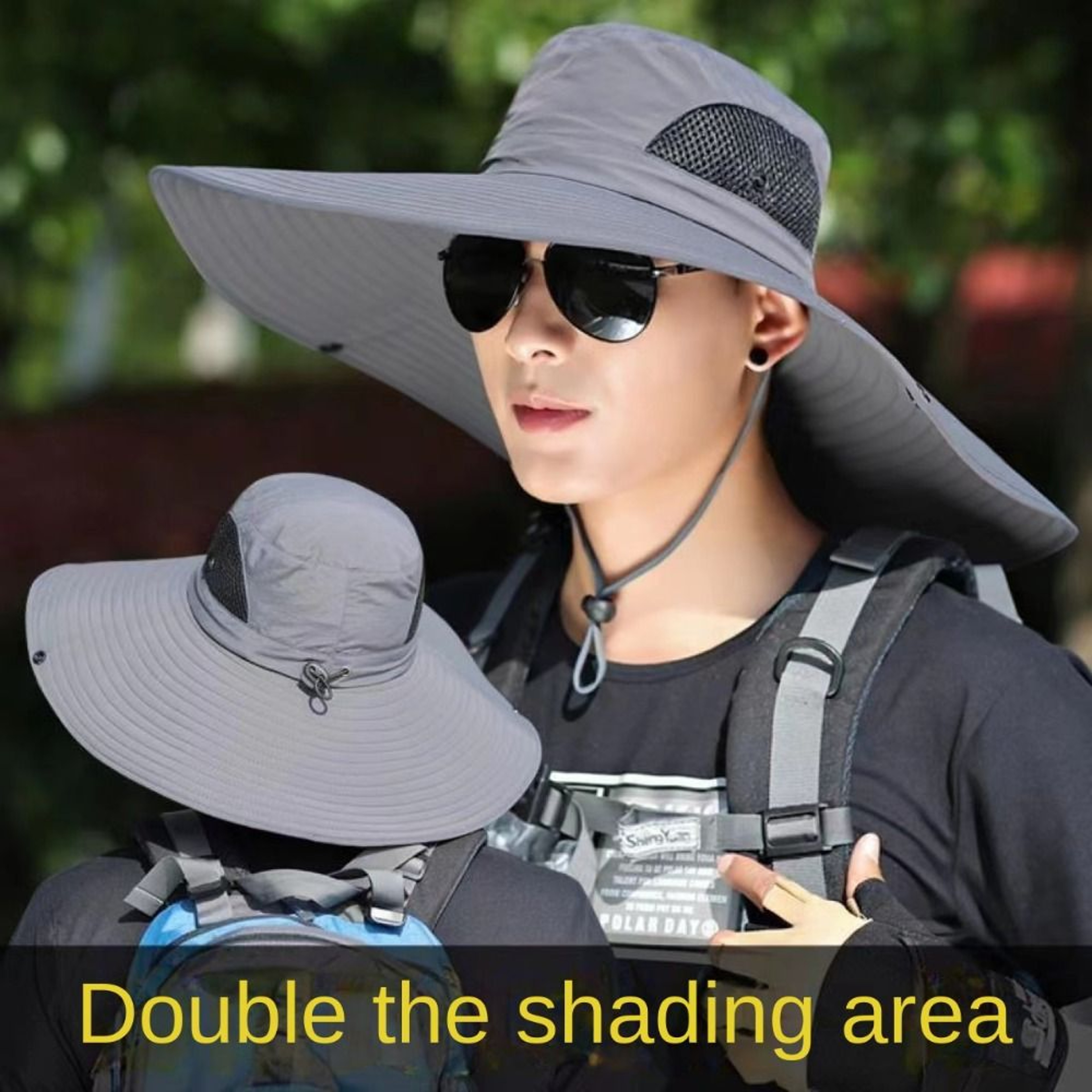 Premium Wide Brim Sun Hat with UV Protection Breathable Outdoor Fishing & Hiking Cap – view 3